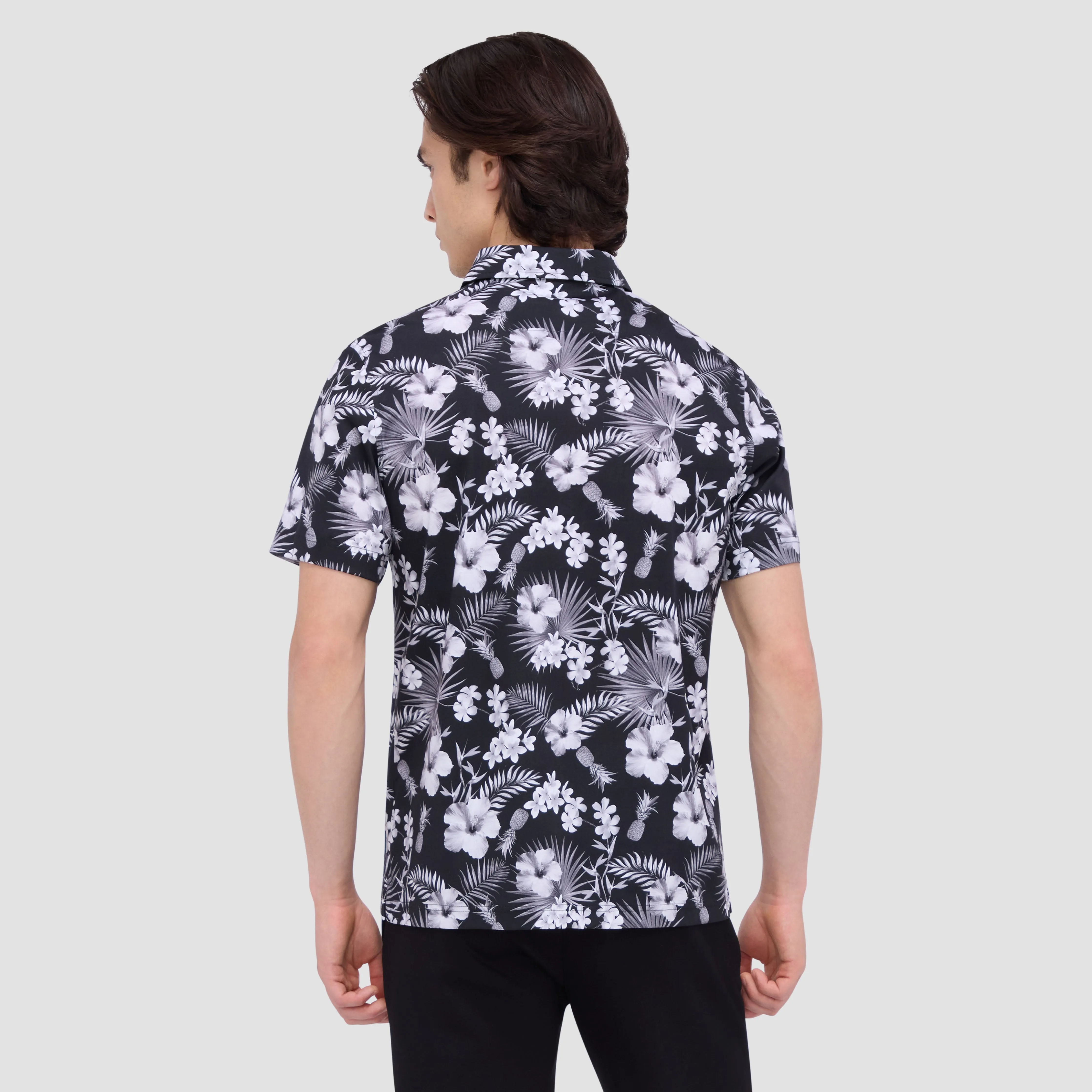 Hendrix Floral Print Polo sold by Bugatchi product image thumbnail 4