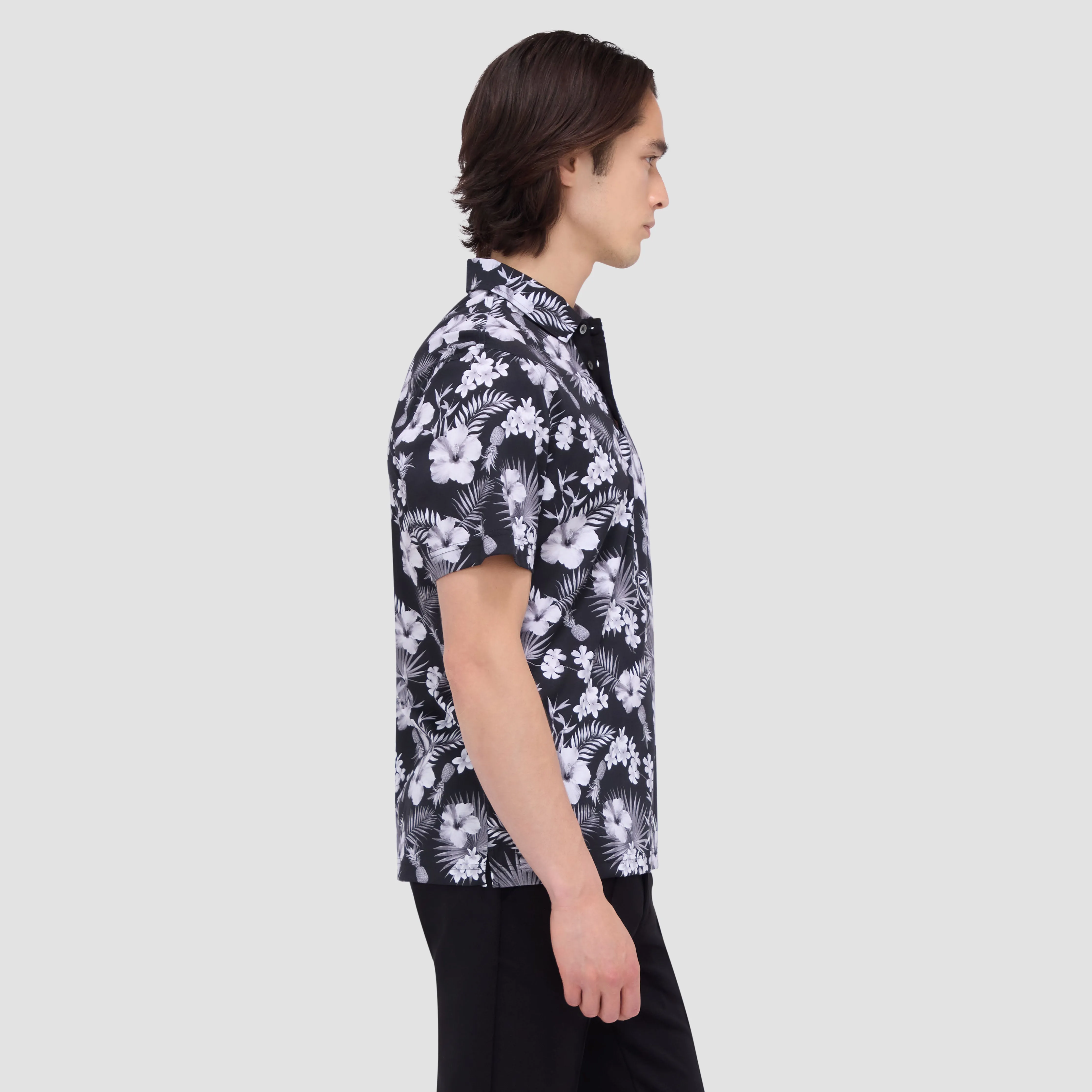Hendrix Floral Print Polo sold by Bugatchi product image thumbnail 3