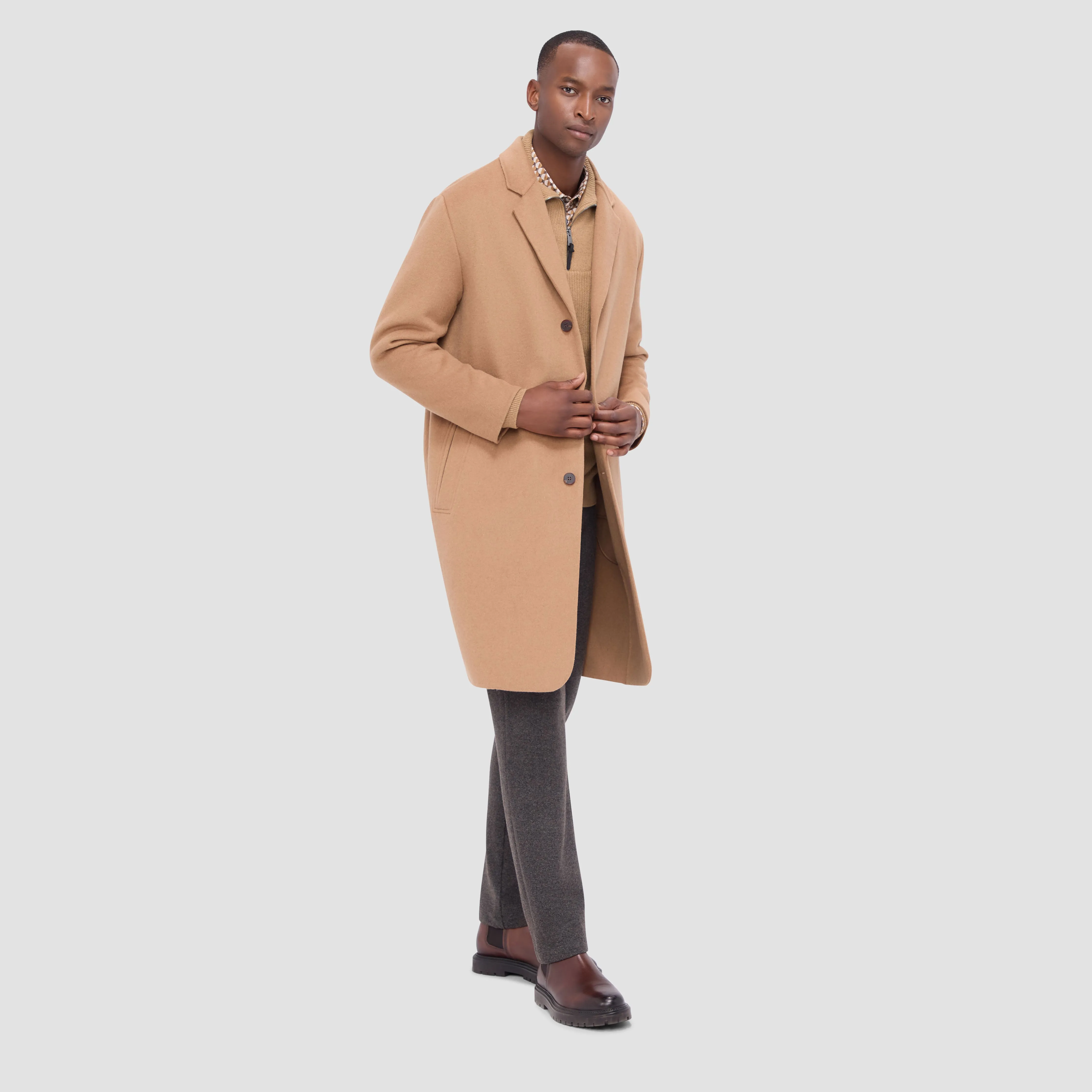 Full Length Wool Coat sold by Bugatchi product image thumbnail 5