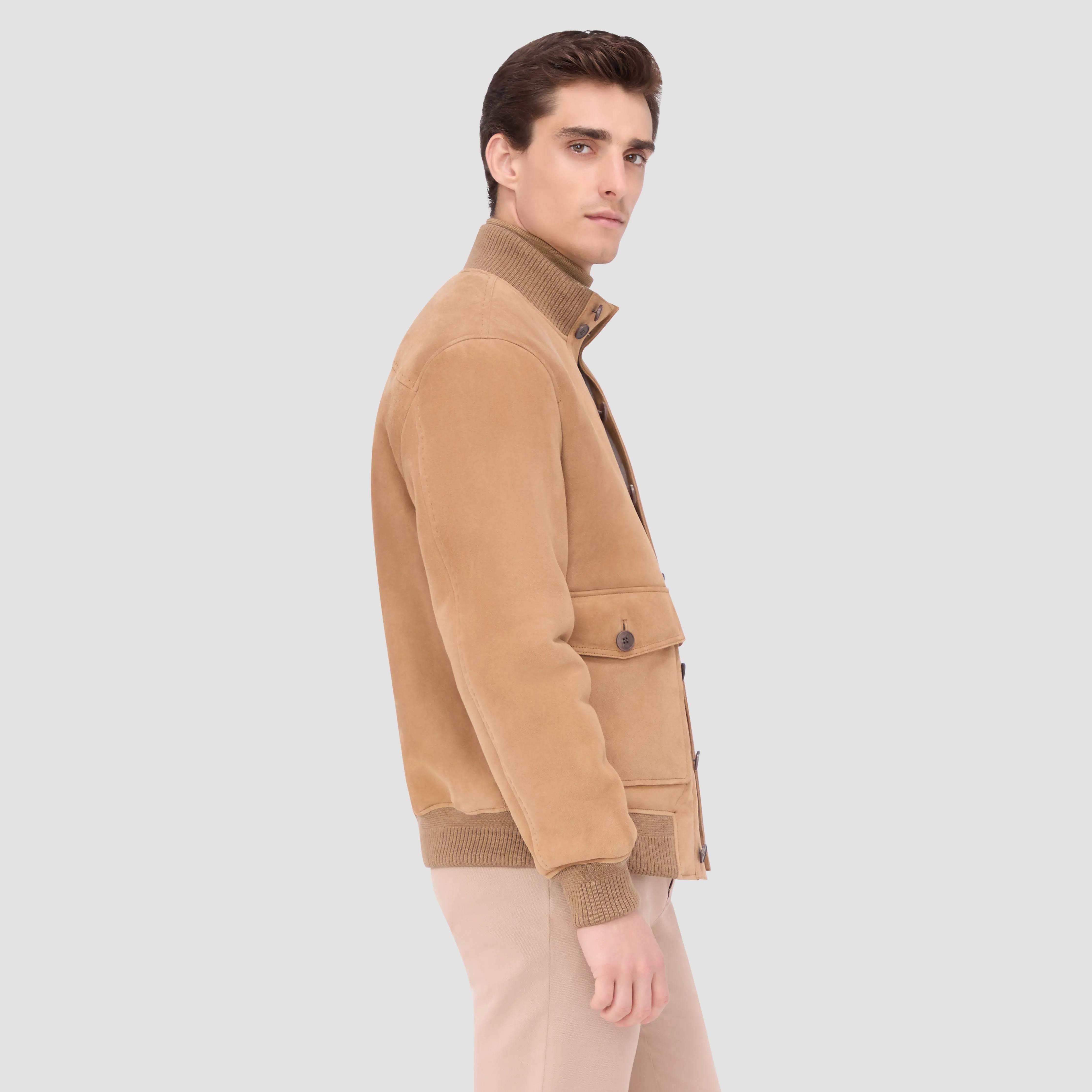 Shearling Lined Suede Jacket sold by Bugatchi product image thumbnail 3