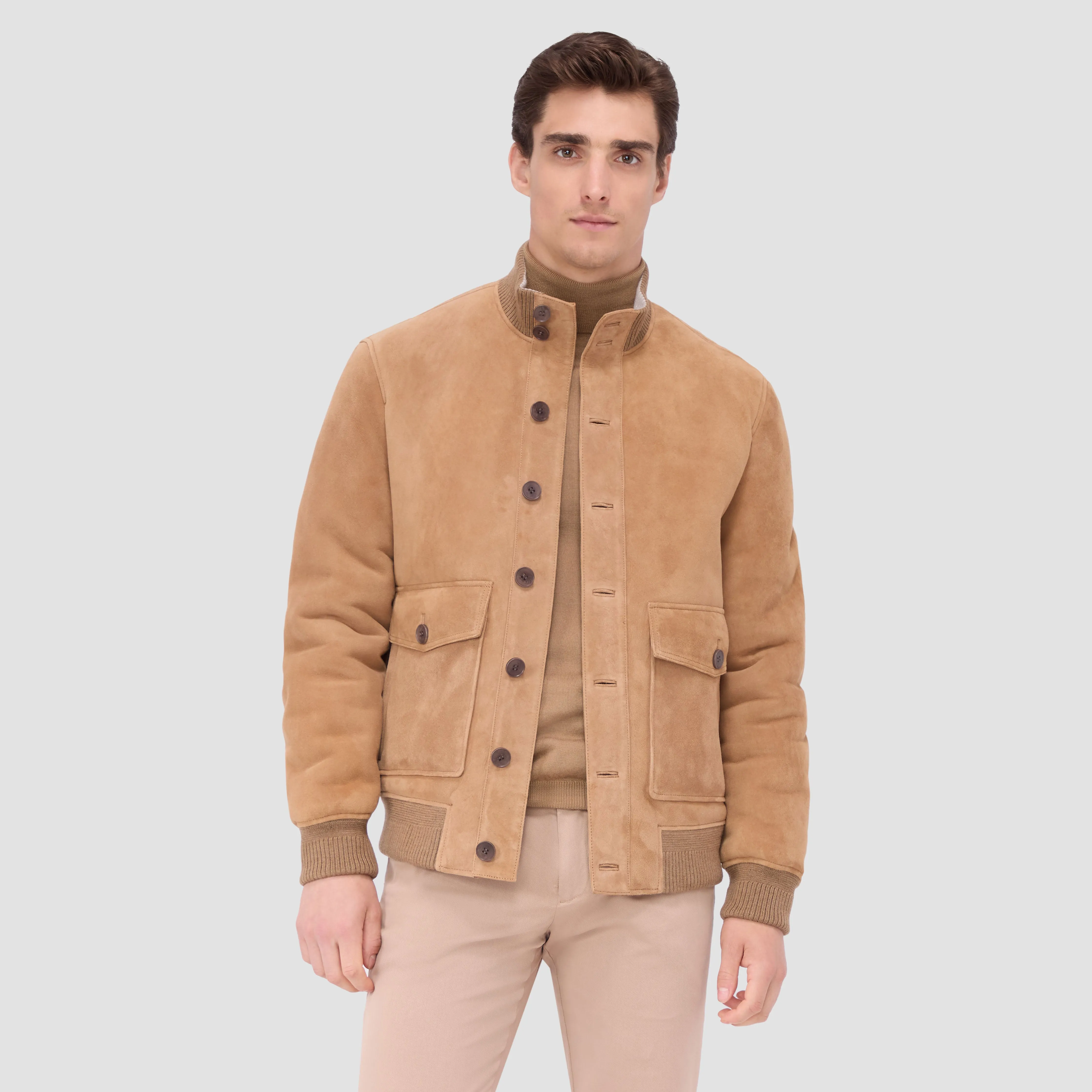 Shearling Lined Suede Jacket sold by Bugatchi product image thumbnail 2