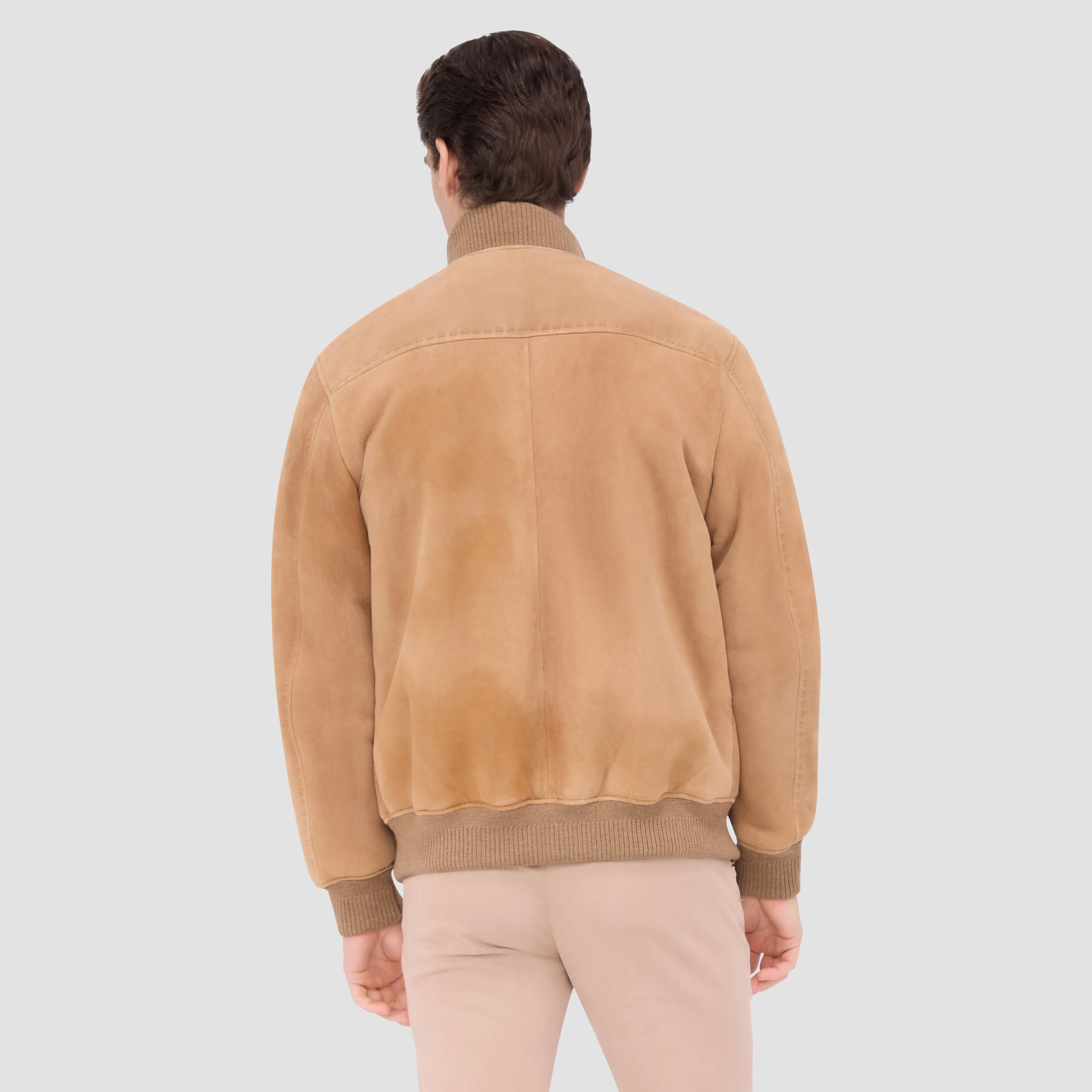 Shearling Lined Suede Jacket sold by Bugatchi product image thumbnail 4