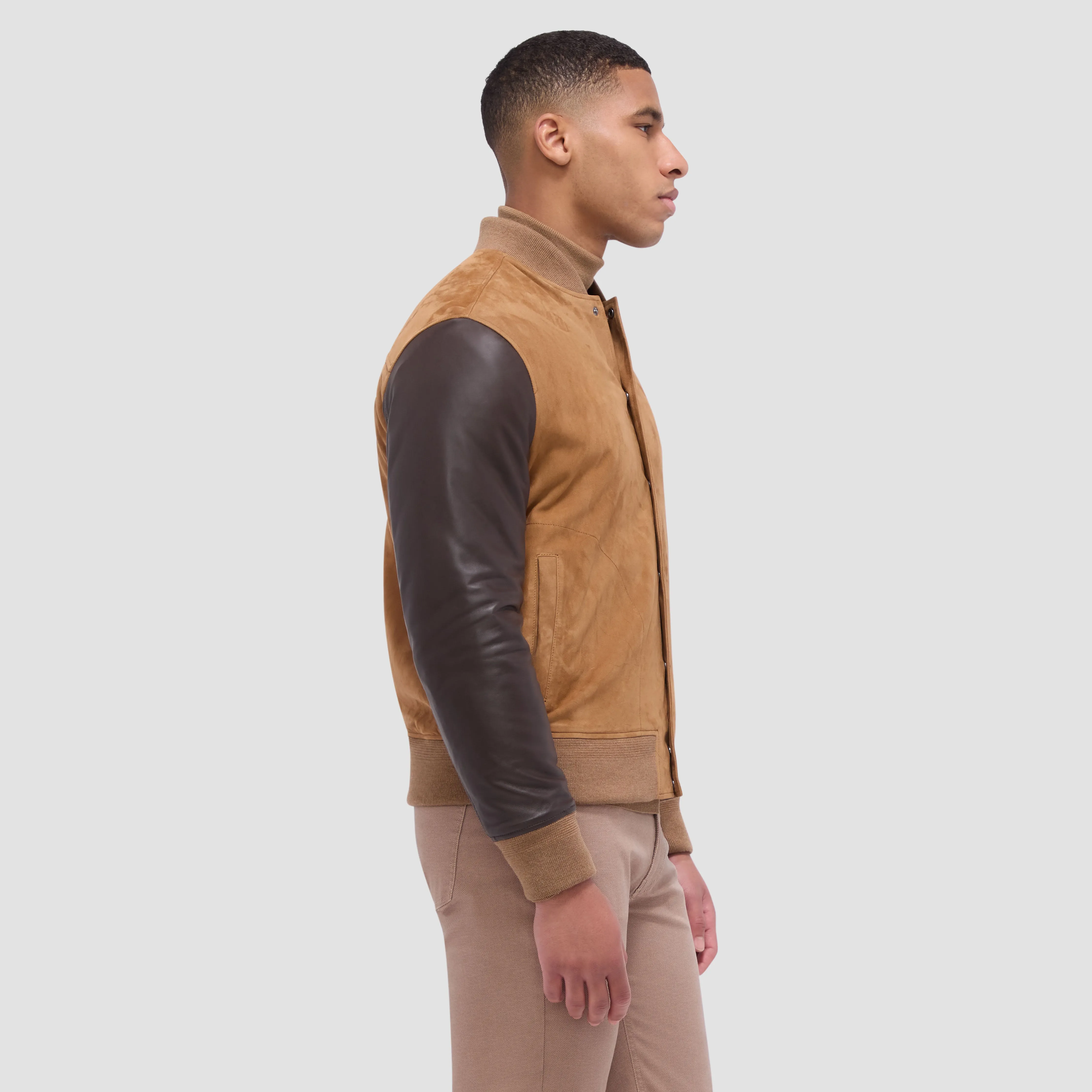 Suede & Leather Jacket sold by Bugatchi product image thumbnail 3