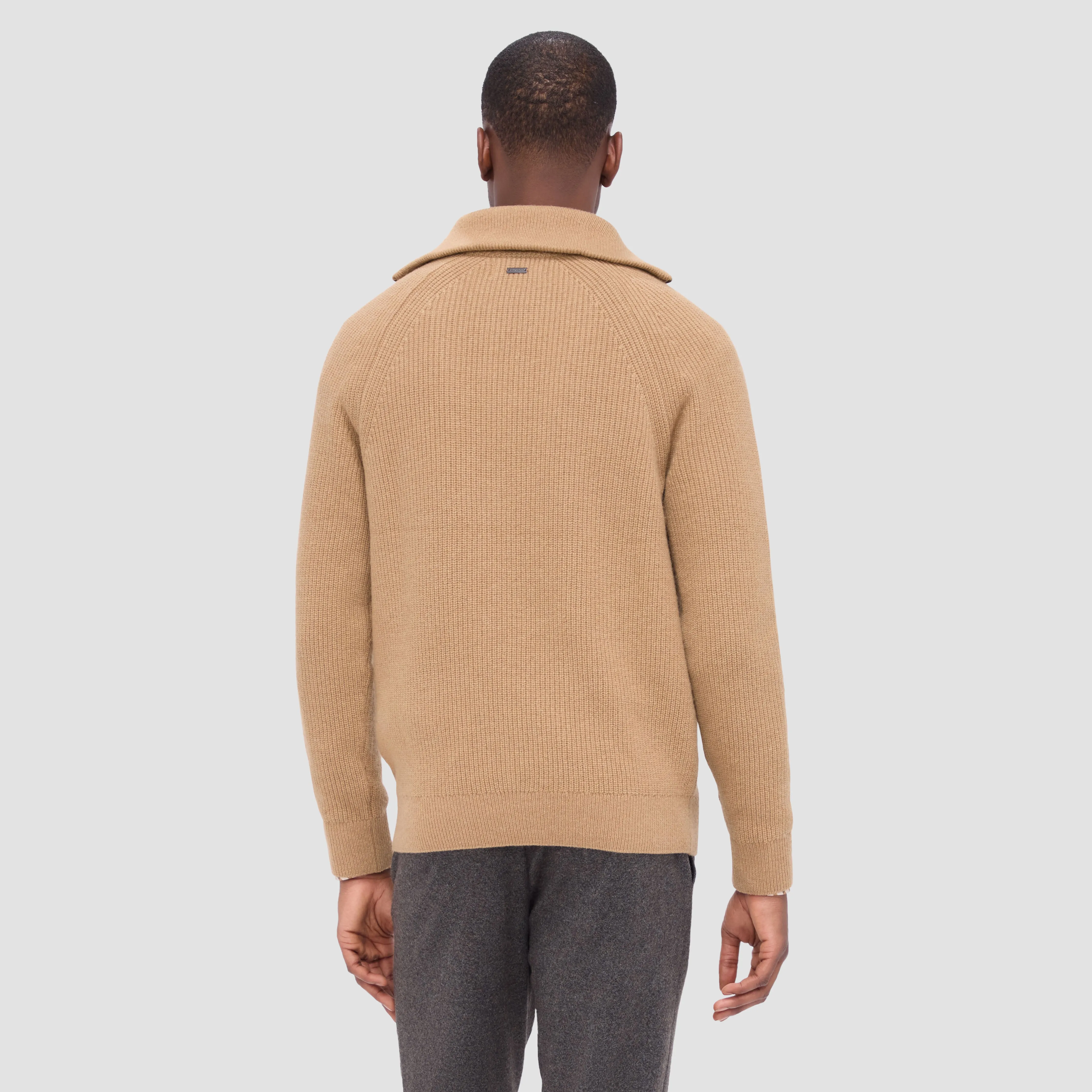 Fisherman Rib-Stitch Quarter-Zip Sweater sold by Bugatchi product image thumbnail 5