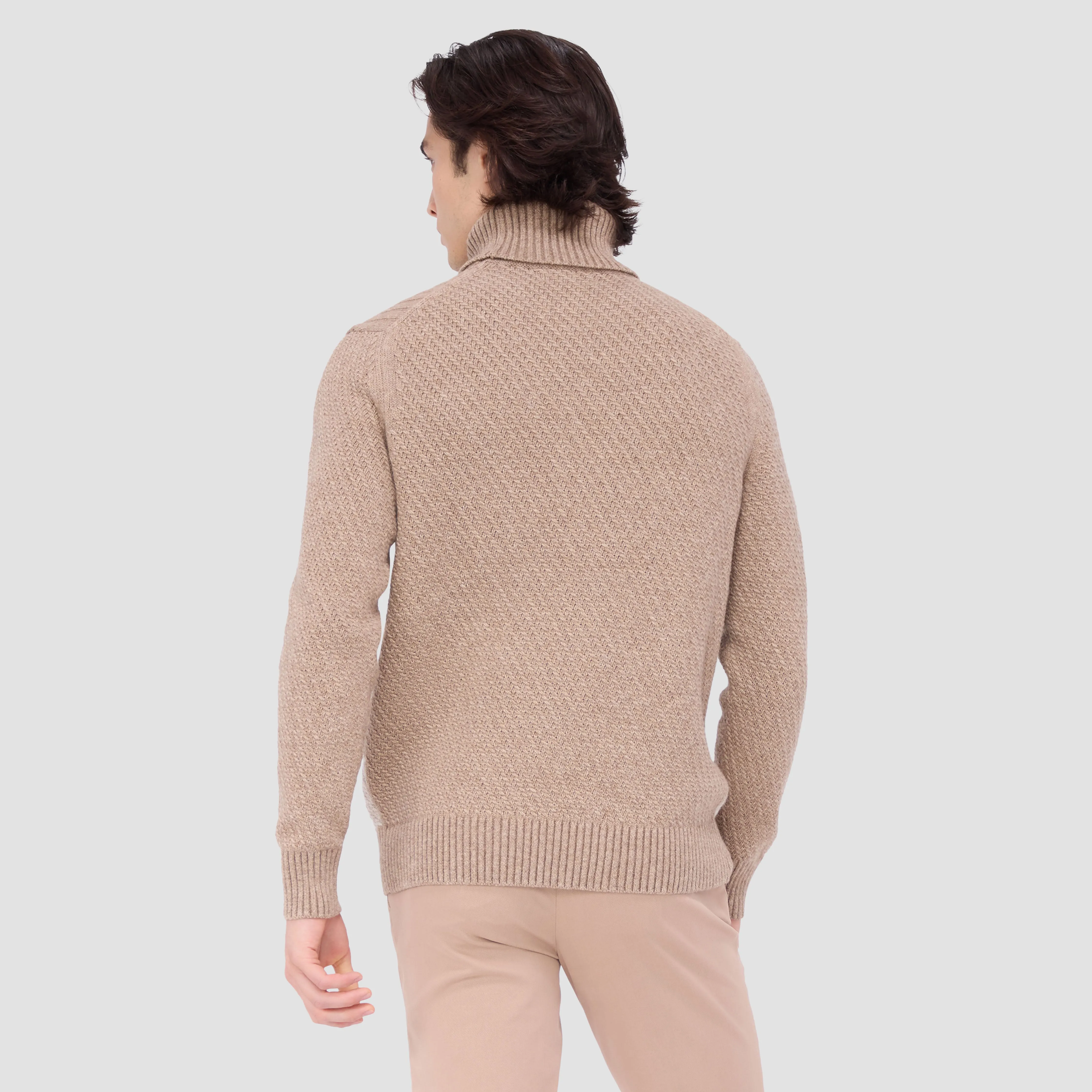 Mixed Stitch Turtleneck Sweater sold by Bugatchi product image thumbnail 4