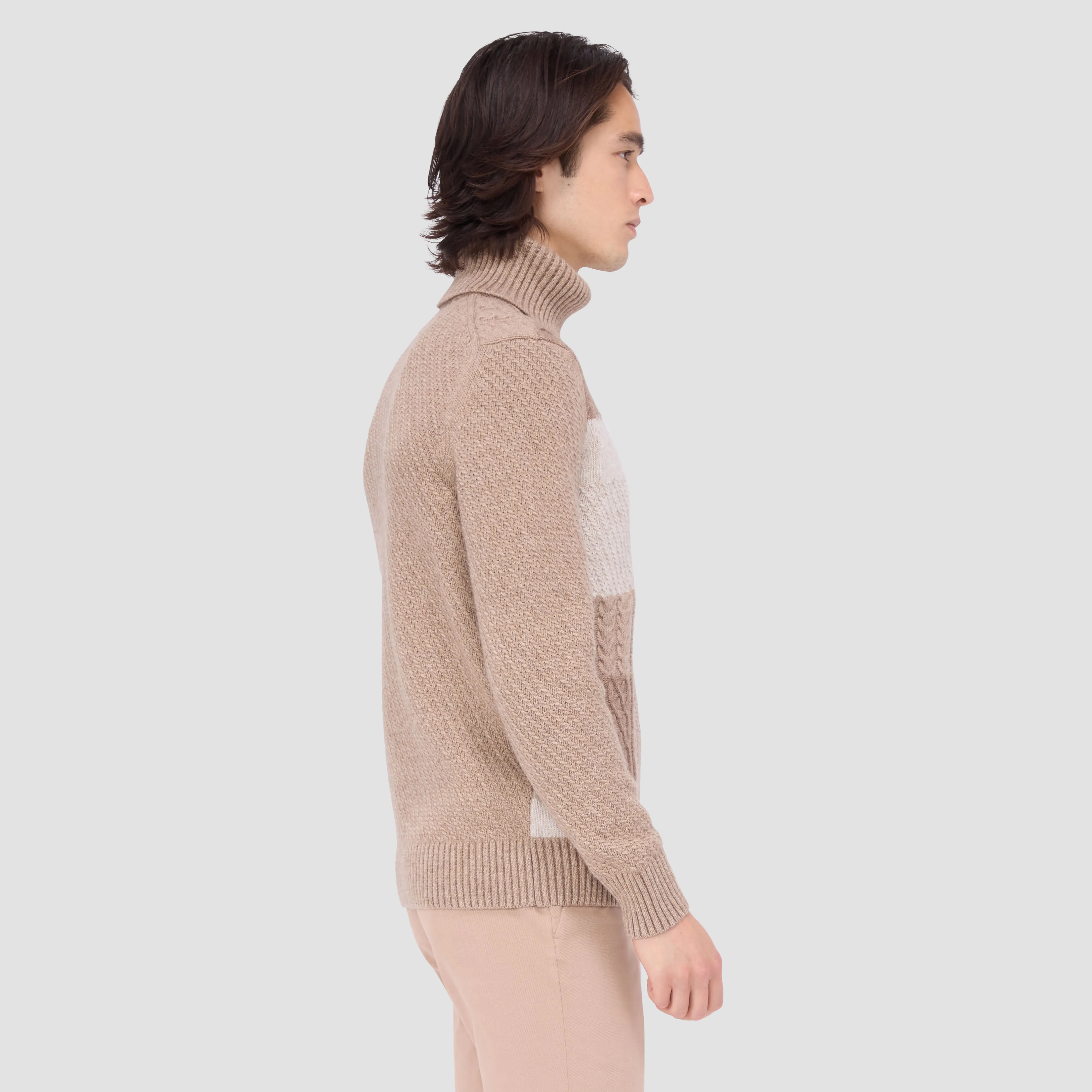 Mixed Stitch Turtleneck Sweater sold by Bugatchi product image thumbnail 3