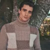 Mixed Stitch Turtleneck Sweater sold by Bugatchi
