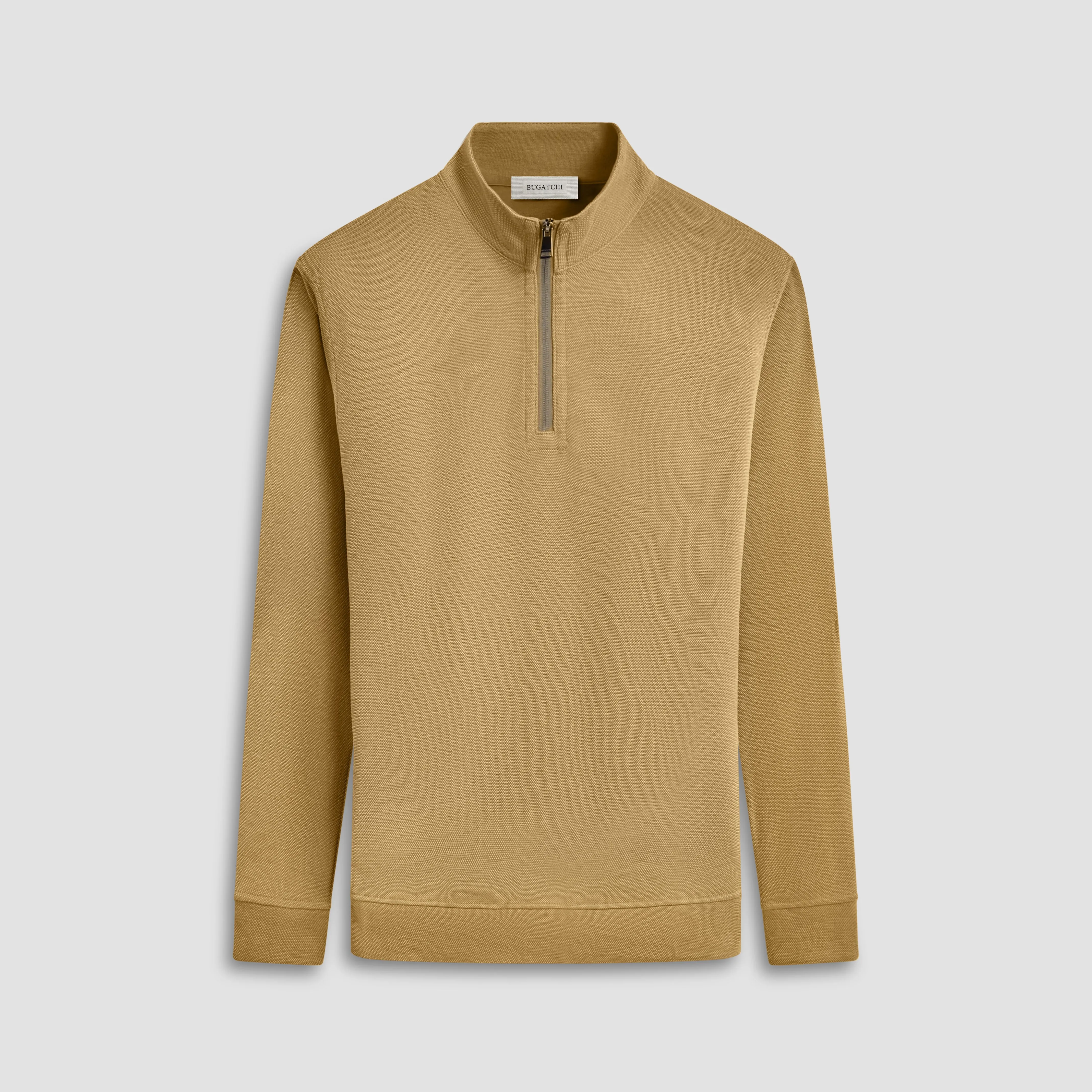 Reversible Pique/Fishermen Knit Quarter-Zip Pullover sold by Bugatchi