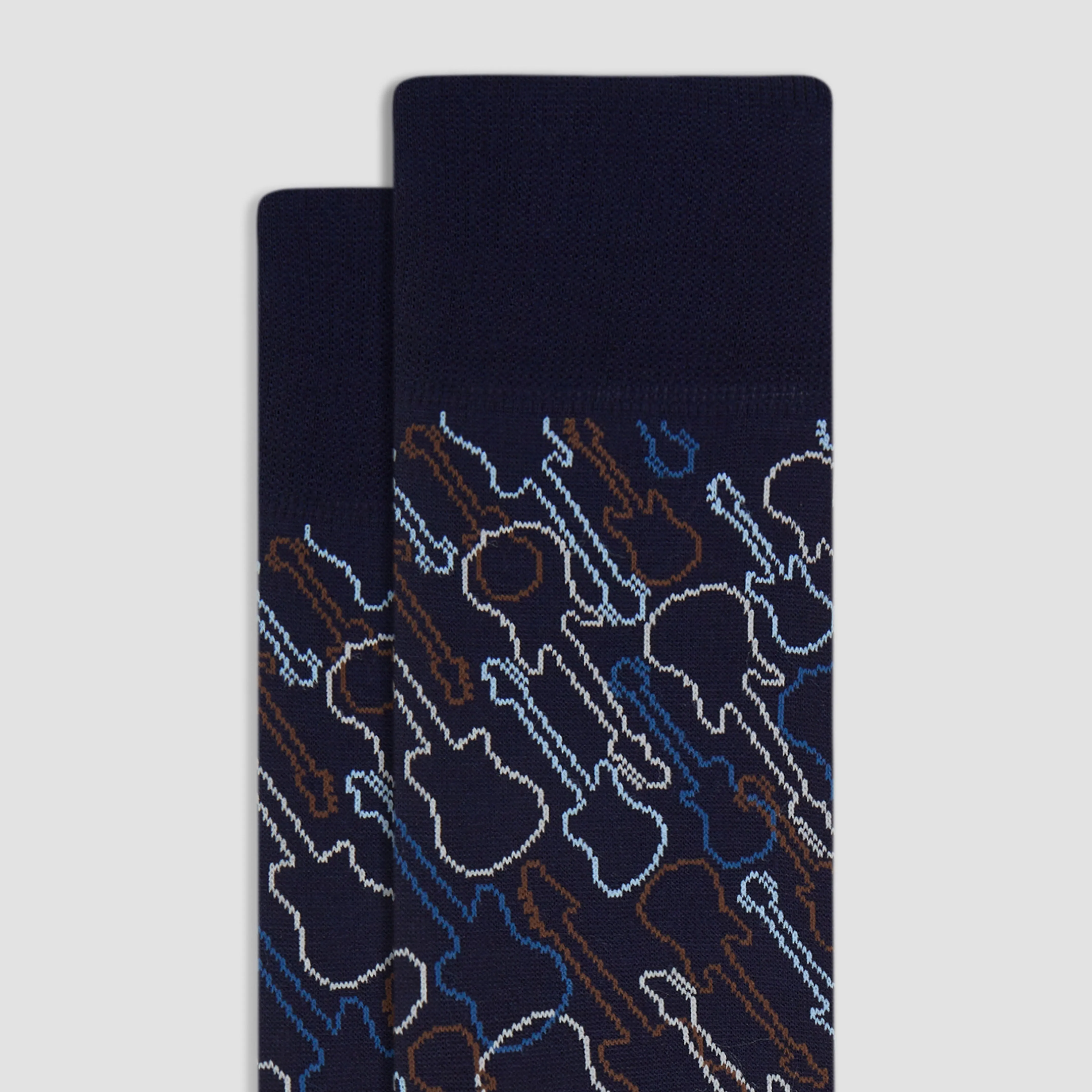 Guitar Mid-Calf Socks sold by Bugatchi product image thumbnail 2