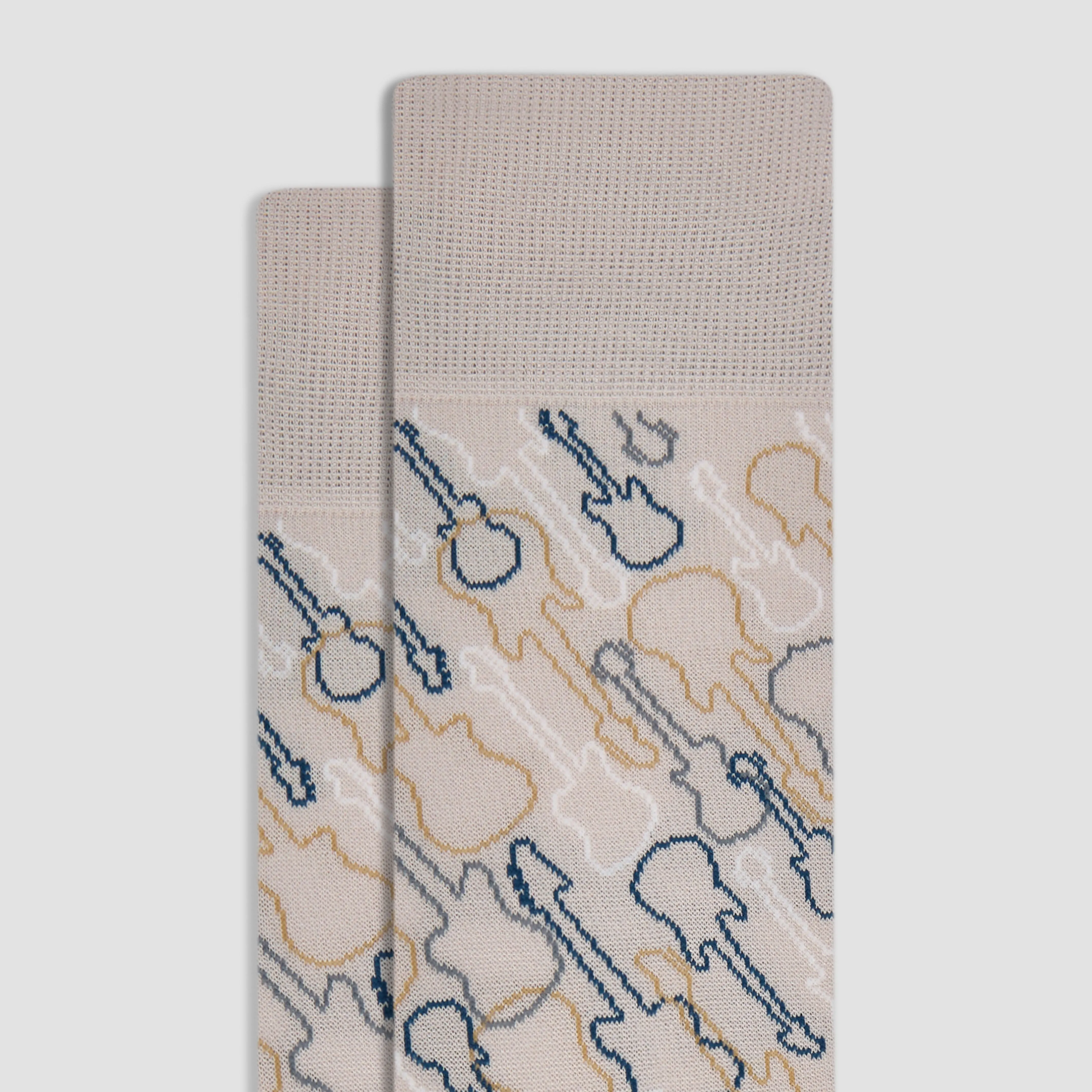 Guitar Mid-Calf Socks sold by Bugatchi product image thumbnail 2