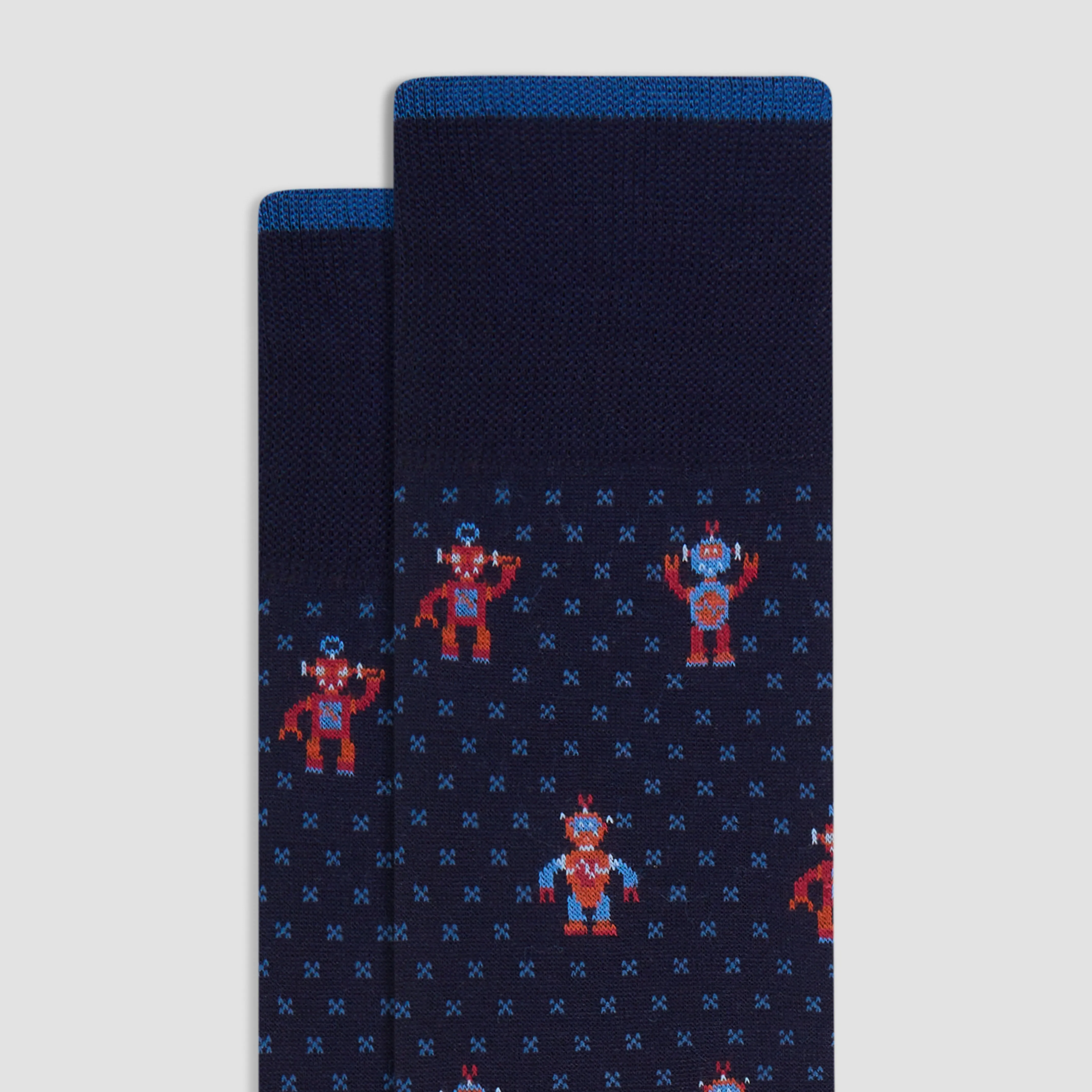 Robot Mid-Calf Socks sold by Bugatchi product image thumbnail 2