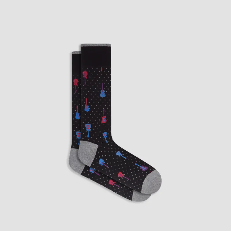 Guitar Mid-Calf Socks sold by Bugatchi