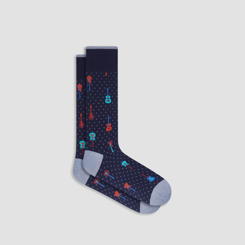 Guitar Mid-Calf Socks sold by Bugatchi