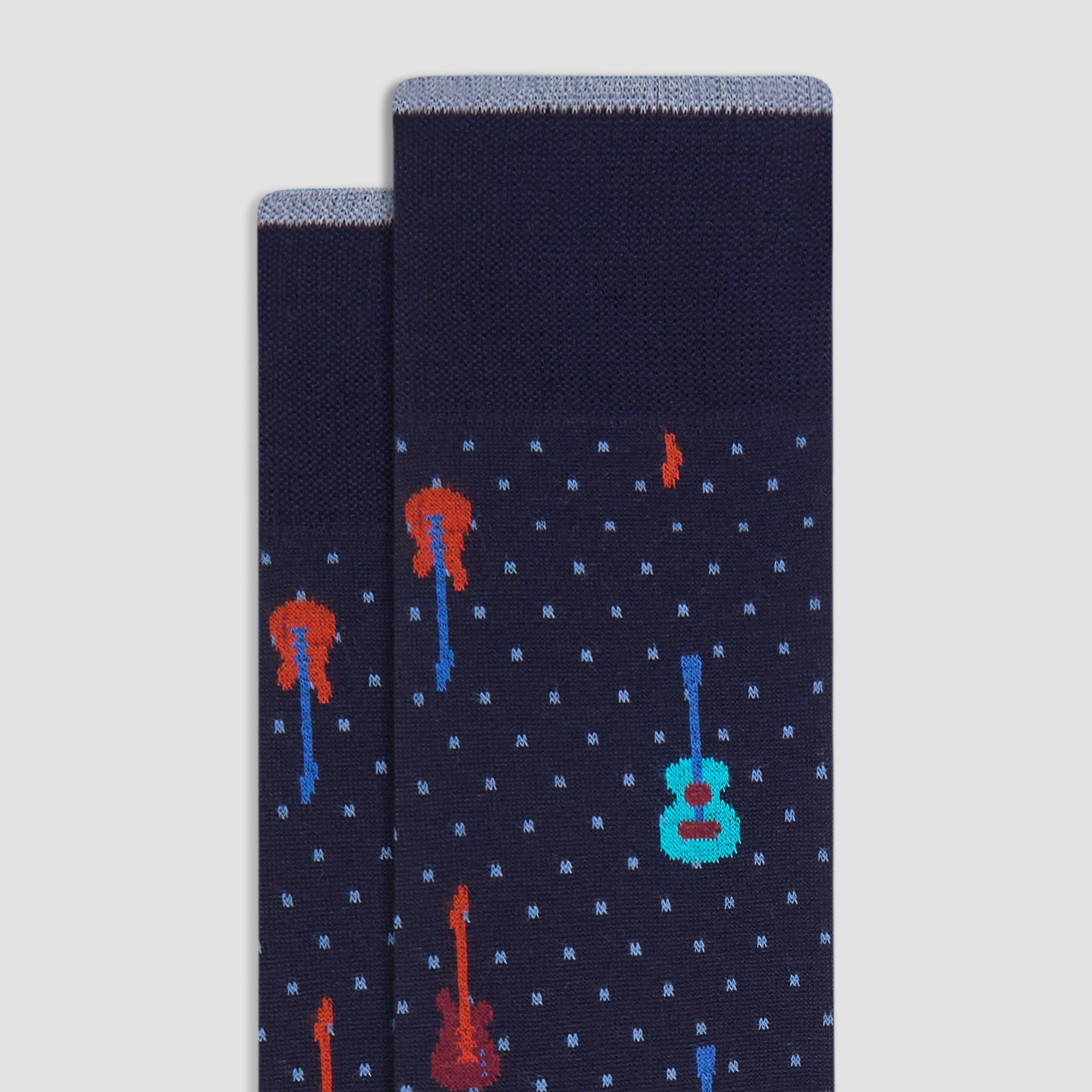 Guitar Mid-Calf Socks sold by Bugatchi product image thumbnail 2