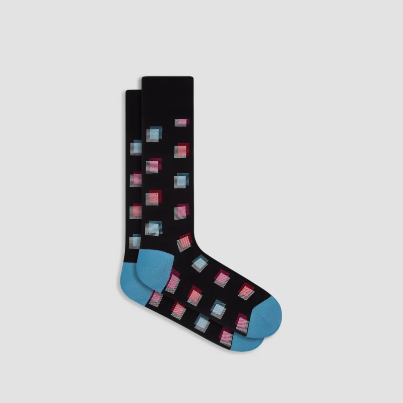 Geometric Mid-Calf Socks sold by Bugatchi