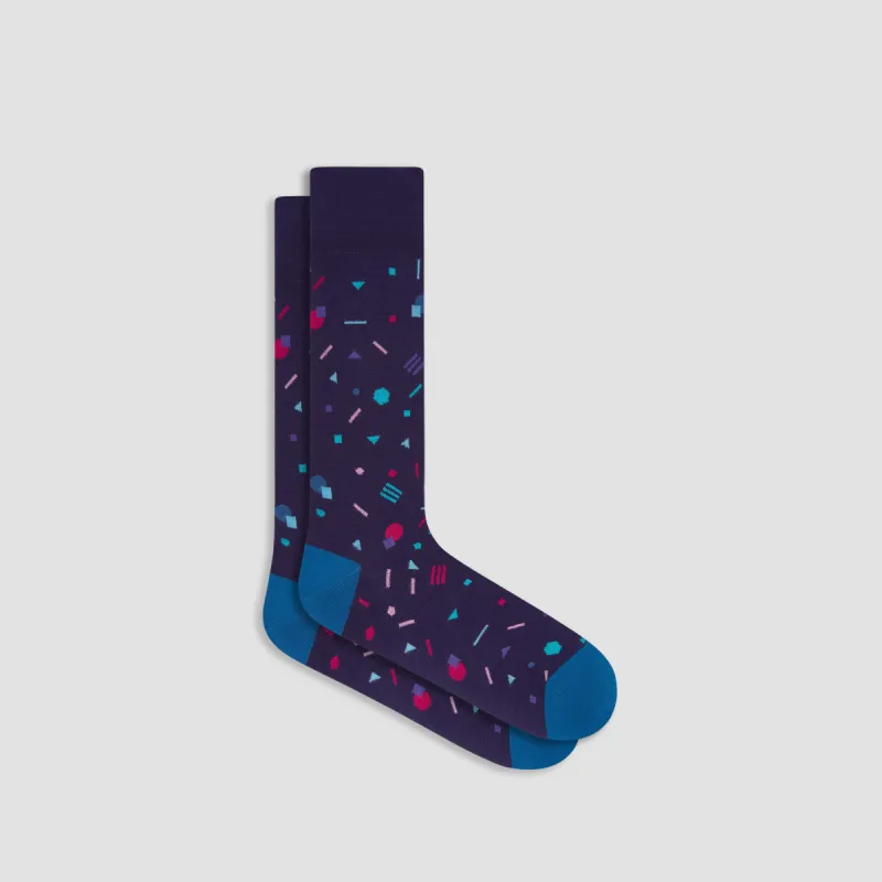 Geometric Mid-Calf Socks sold by Bugatchi