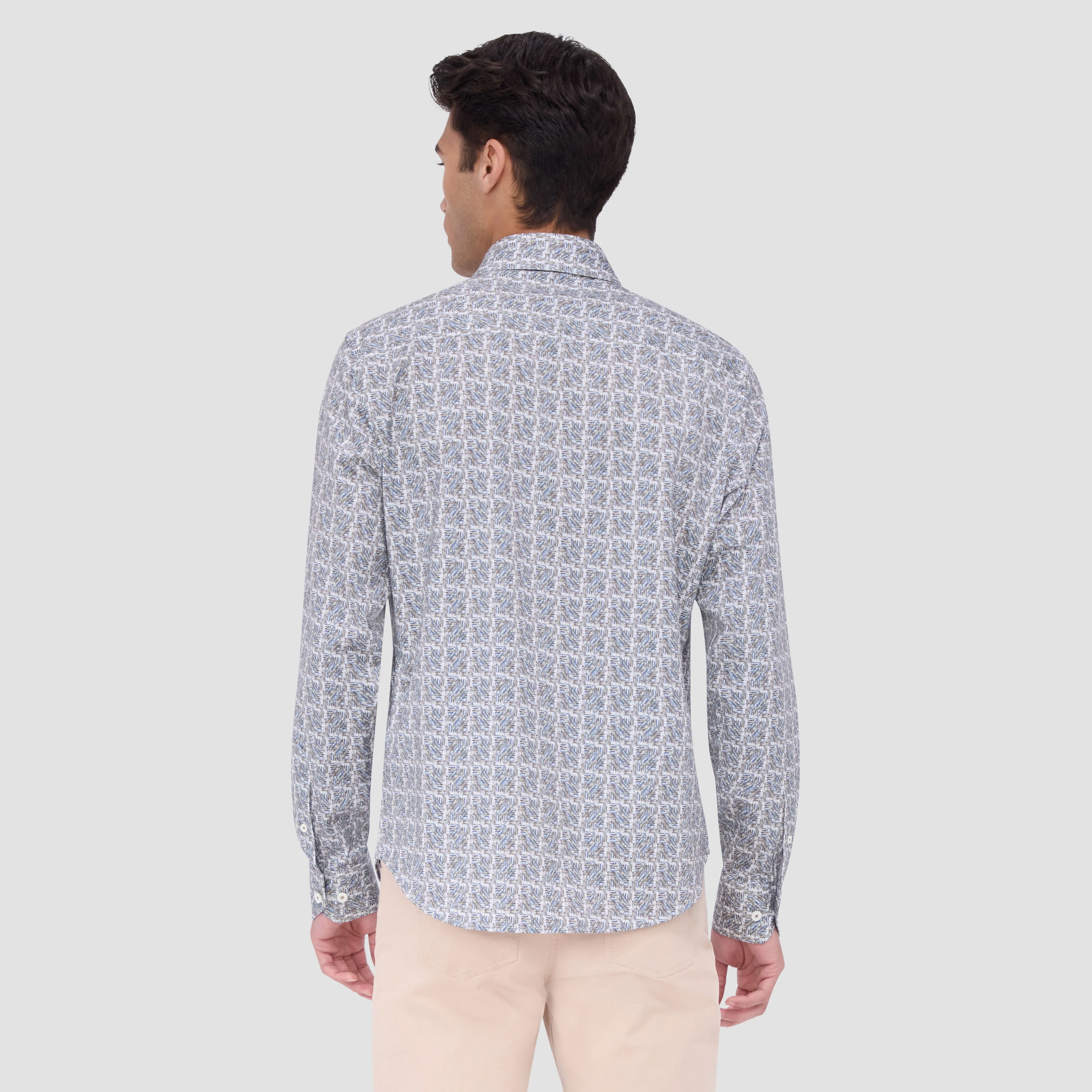 James Checkered OoohCotton Shirt sold by Bugatchi product image thumbnail 4