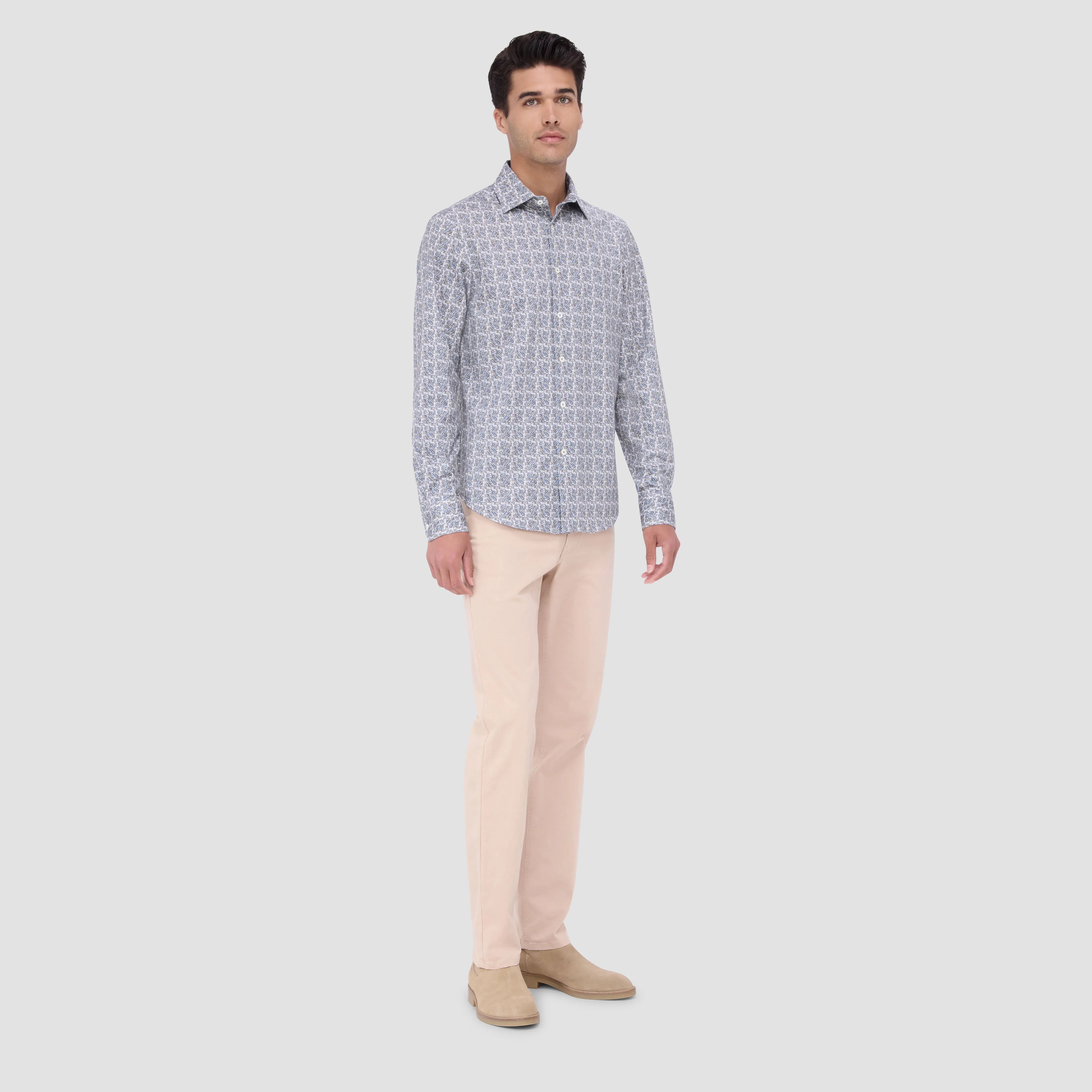 James Checkered OoohCotton Shirt sold by Bugatchi product image thumbnail 5