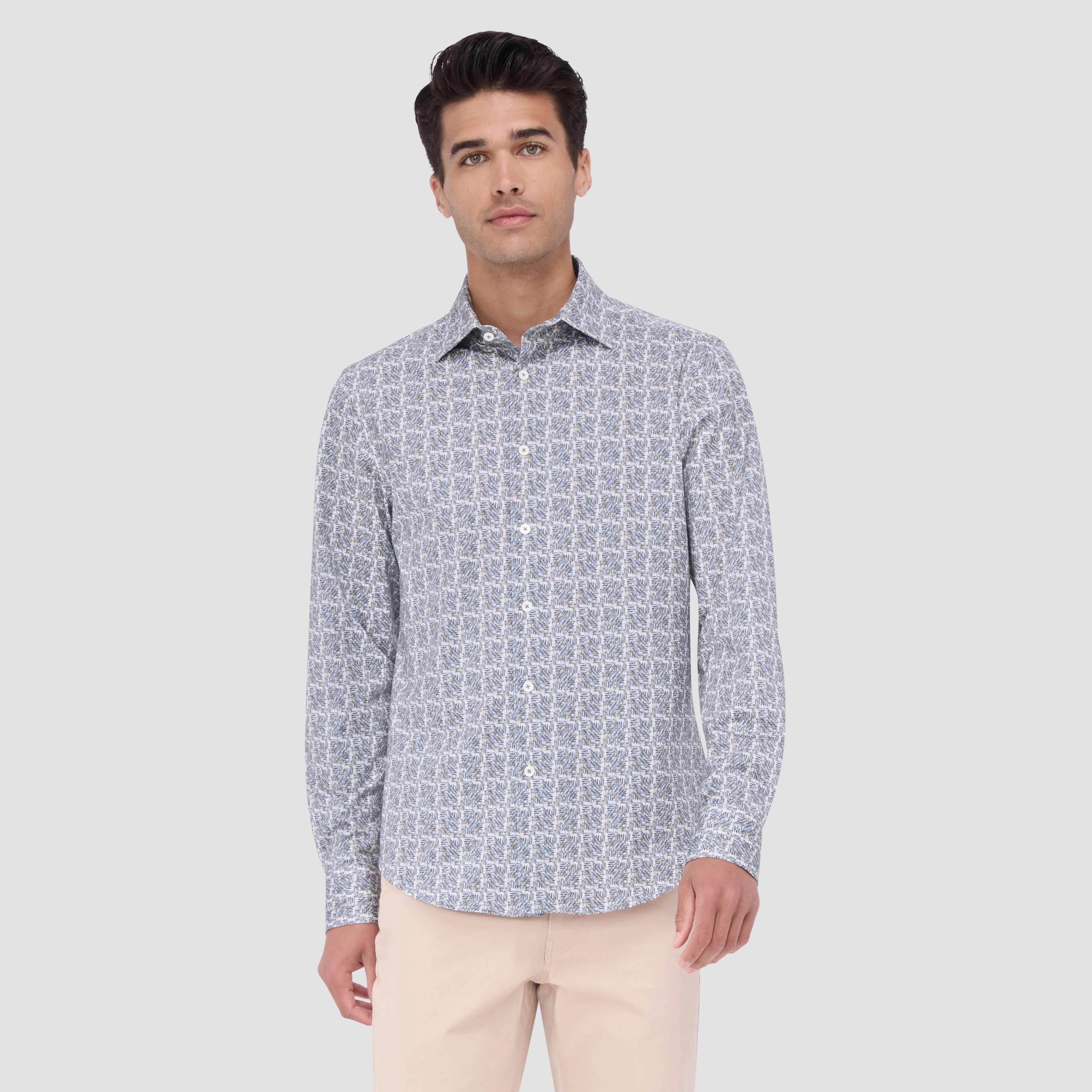 James Checkered OoohCotton Shirt sold by Bugatchi product image thumbnail 2