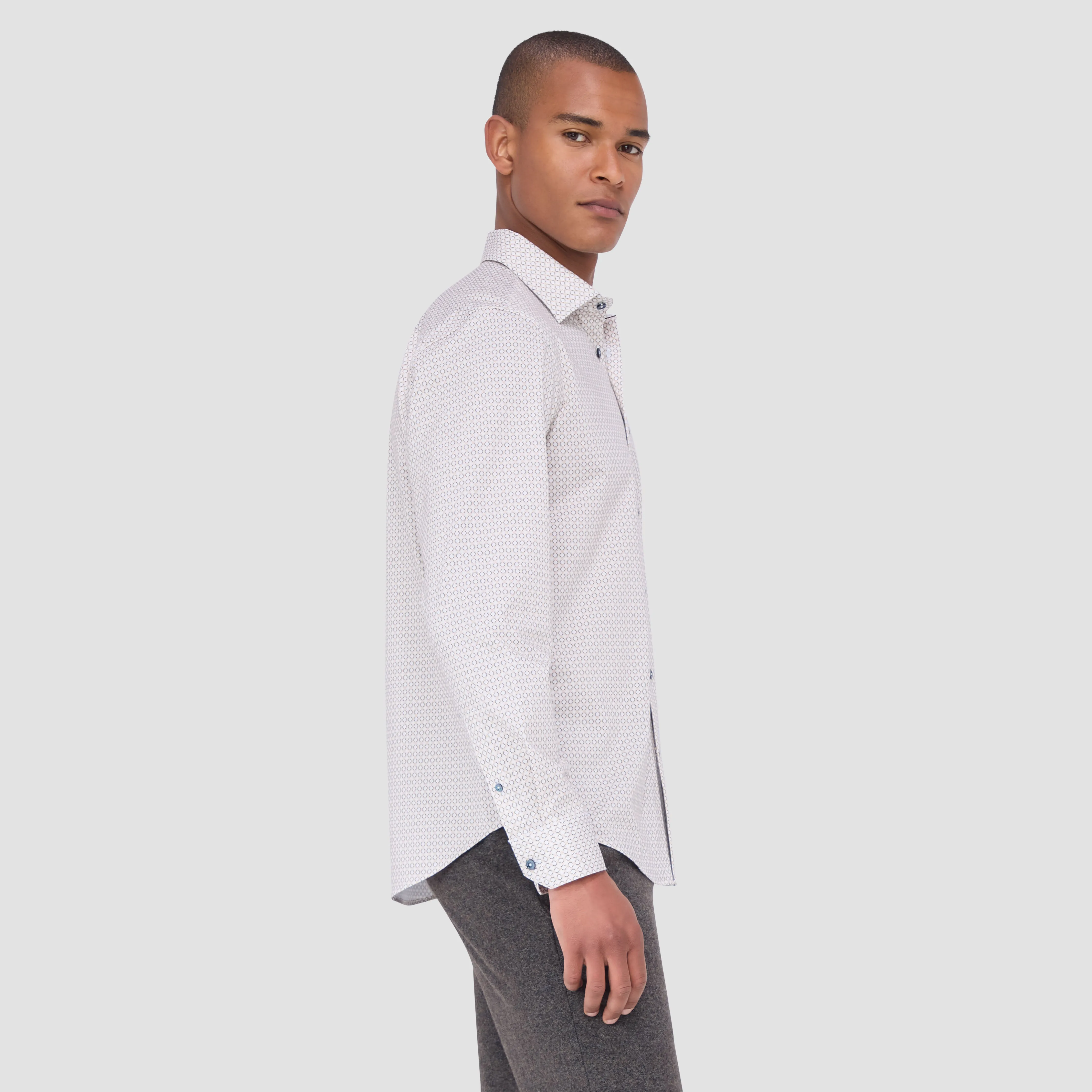 James Geometric OoohCotton Shirt sold by Bugatchi product image thumbnail 3