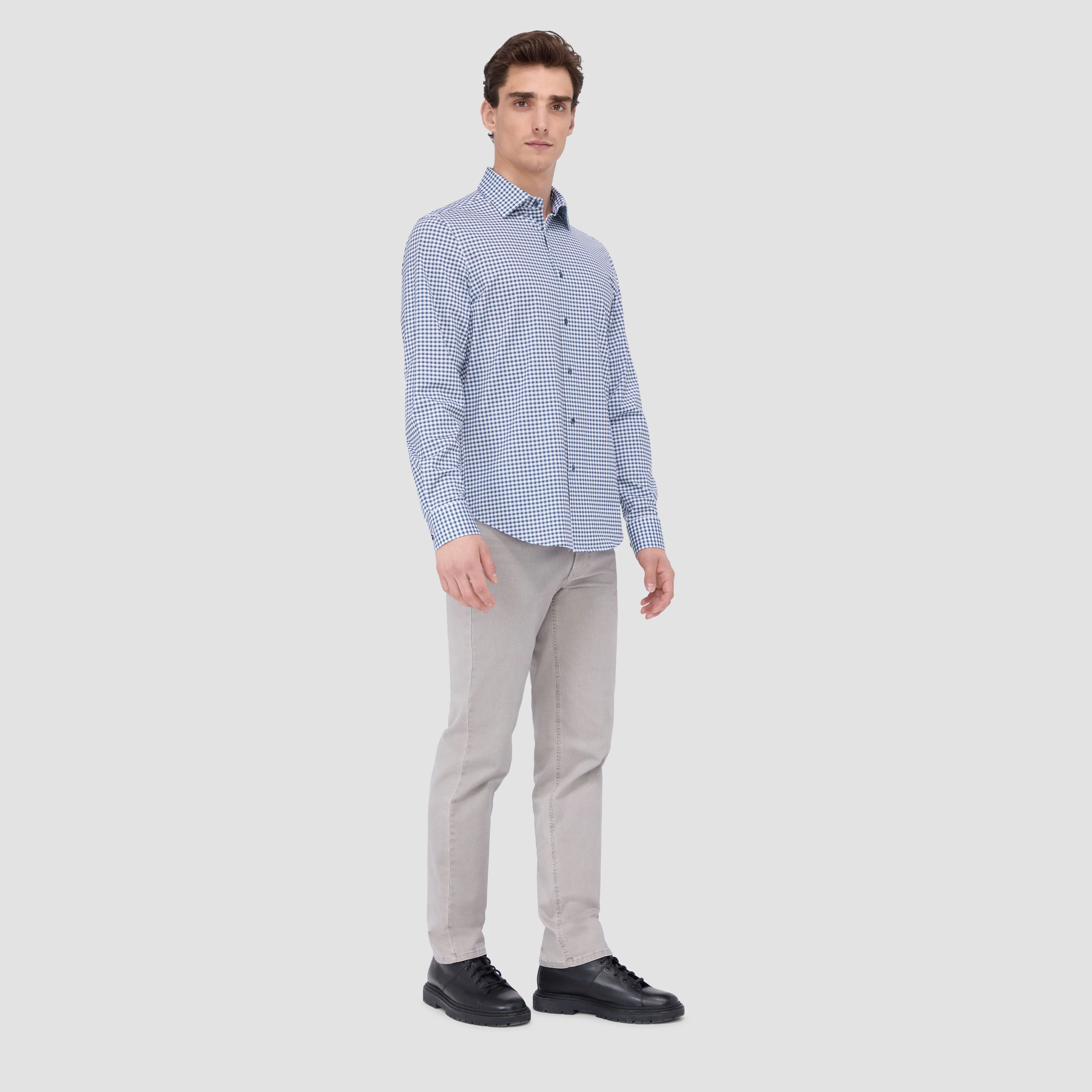 James Gingham OoohCotton Shirt sold by Bugatchi product image thumbnail 5