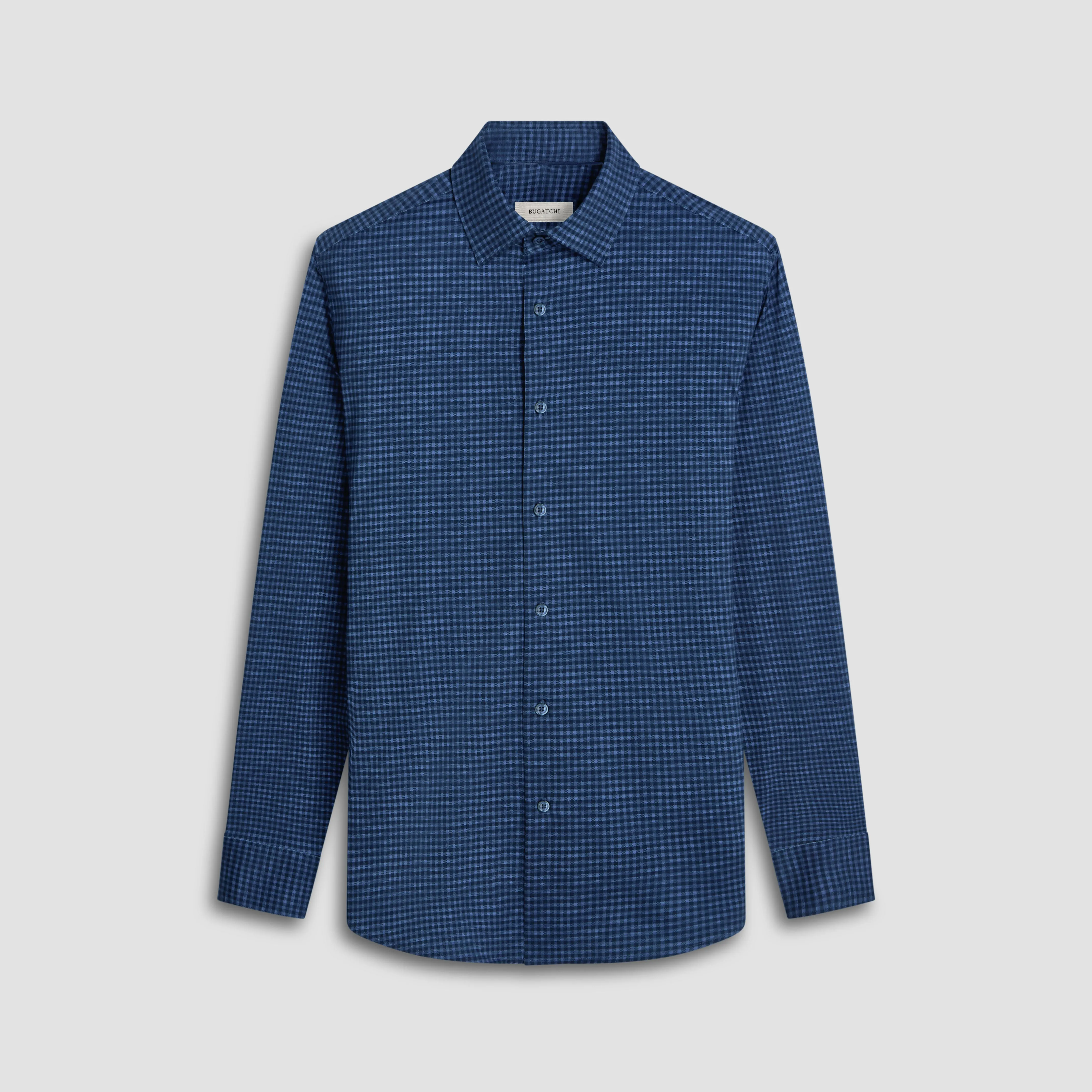 James Checkered OoohCotton Shirt sold by Bugatchi