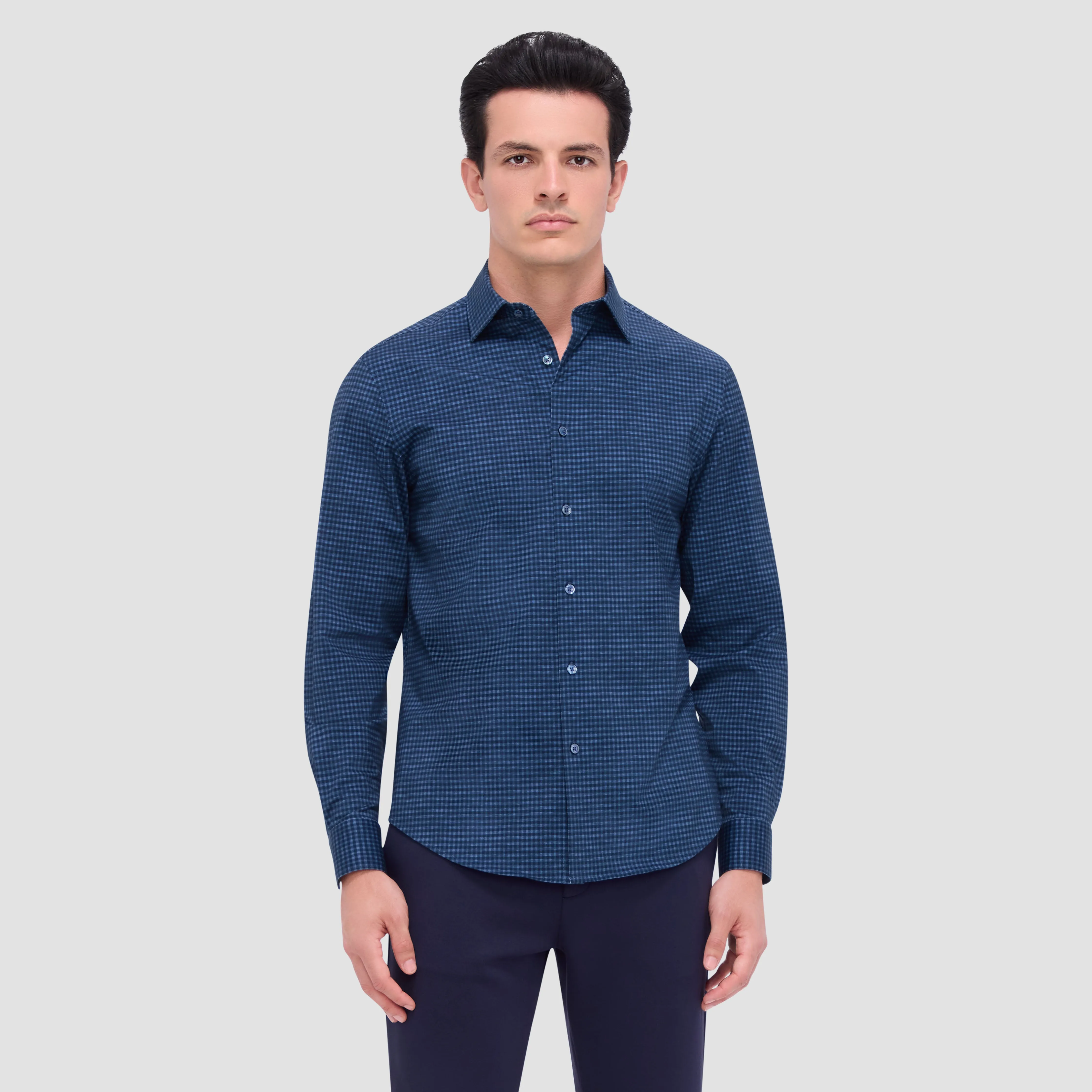 James Checkered OoohCotton Shirt sold by Bugatchi product image thumbnail 2