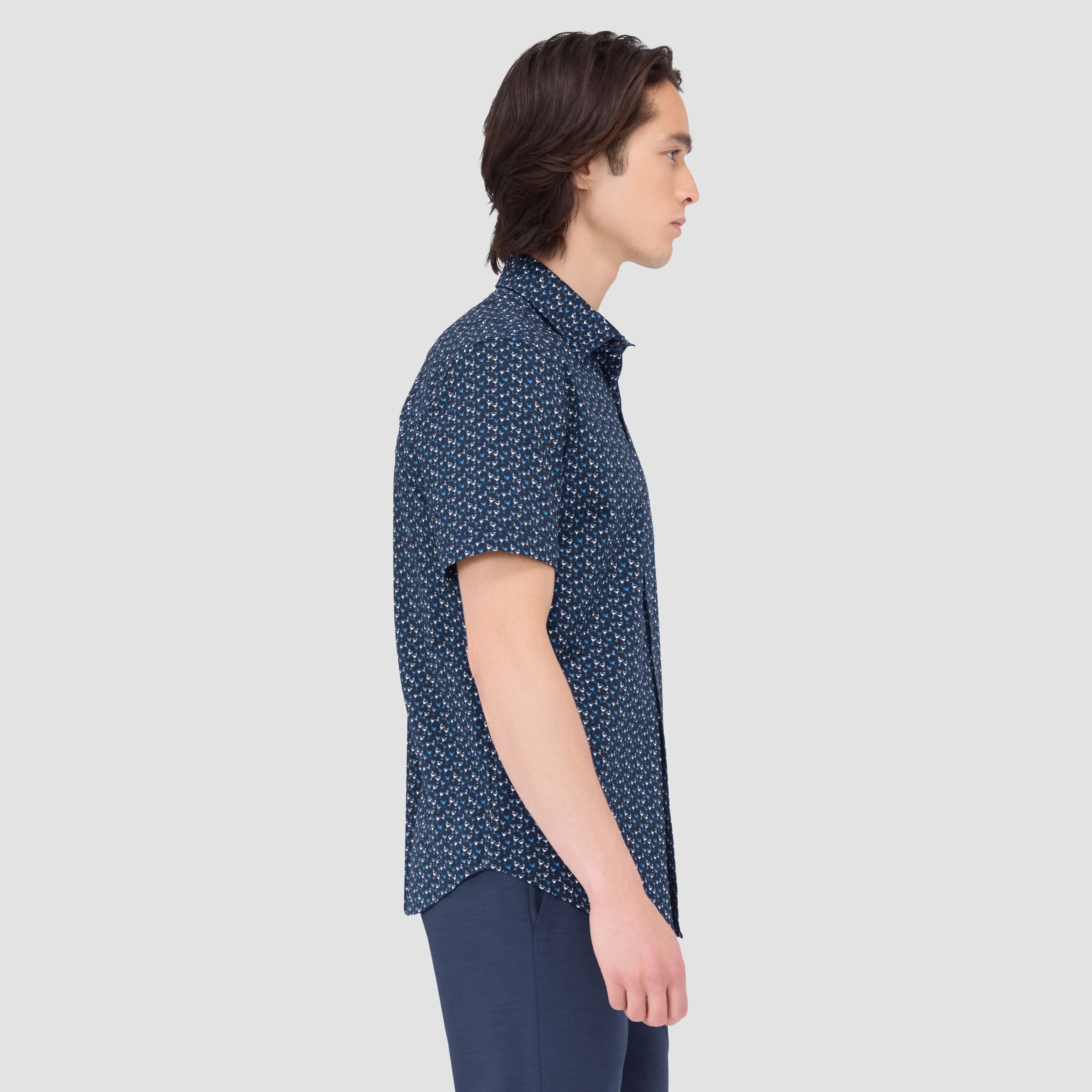Miles Martini OoohCotton Short Sleeve Shirt sold by Bugatchi product image thumbnail 3