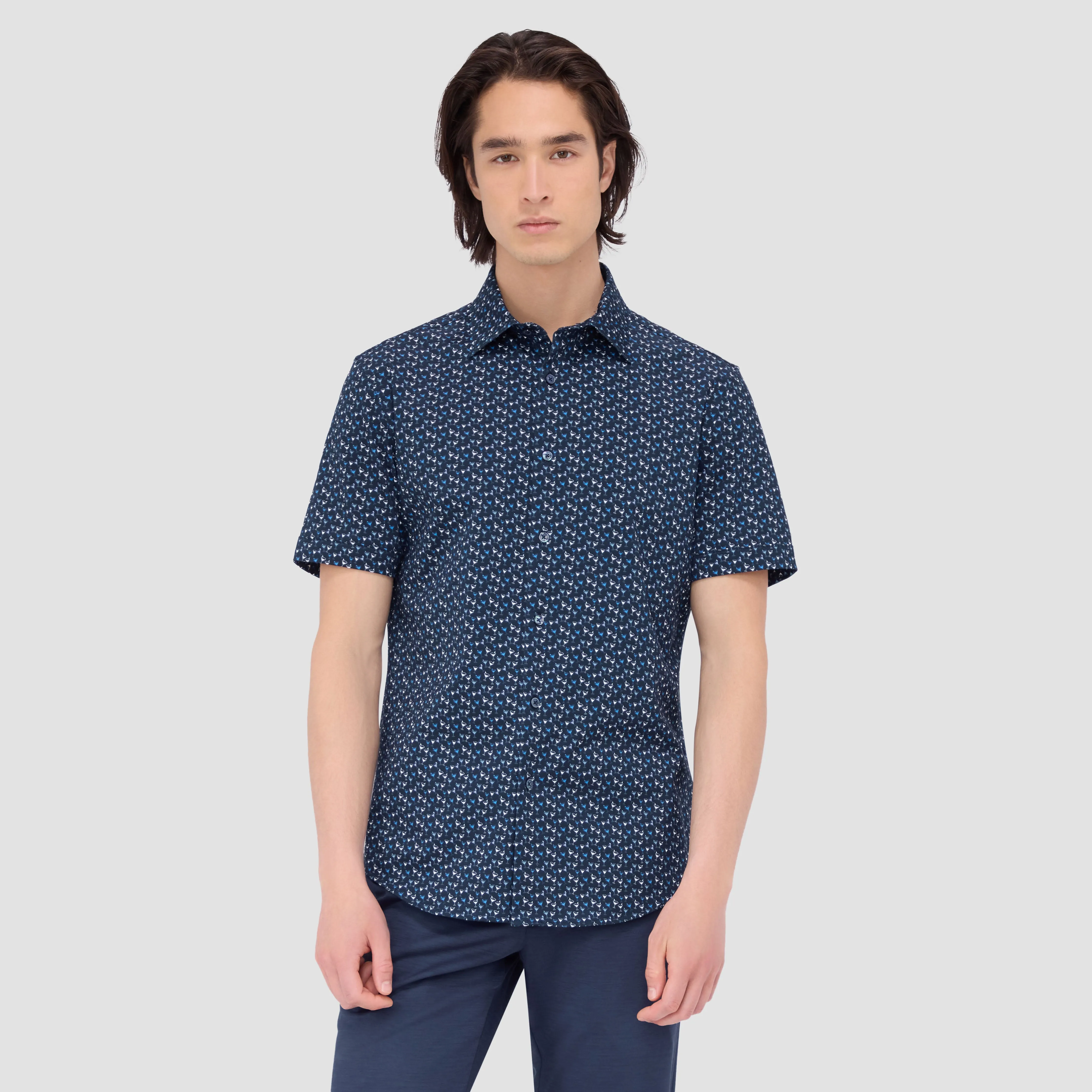 Miles Martini OoohCotton Short Sleeve Shirt sold by Bugatchi product image thumbnail 2