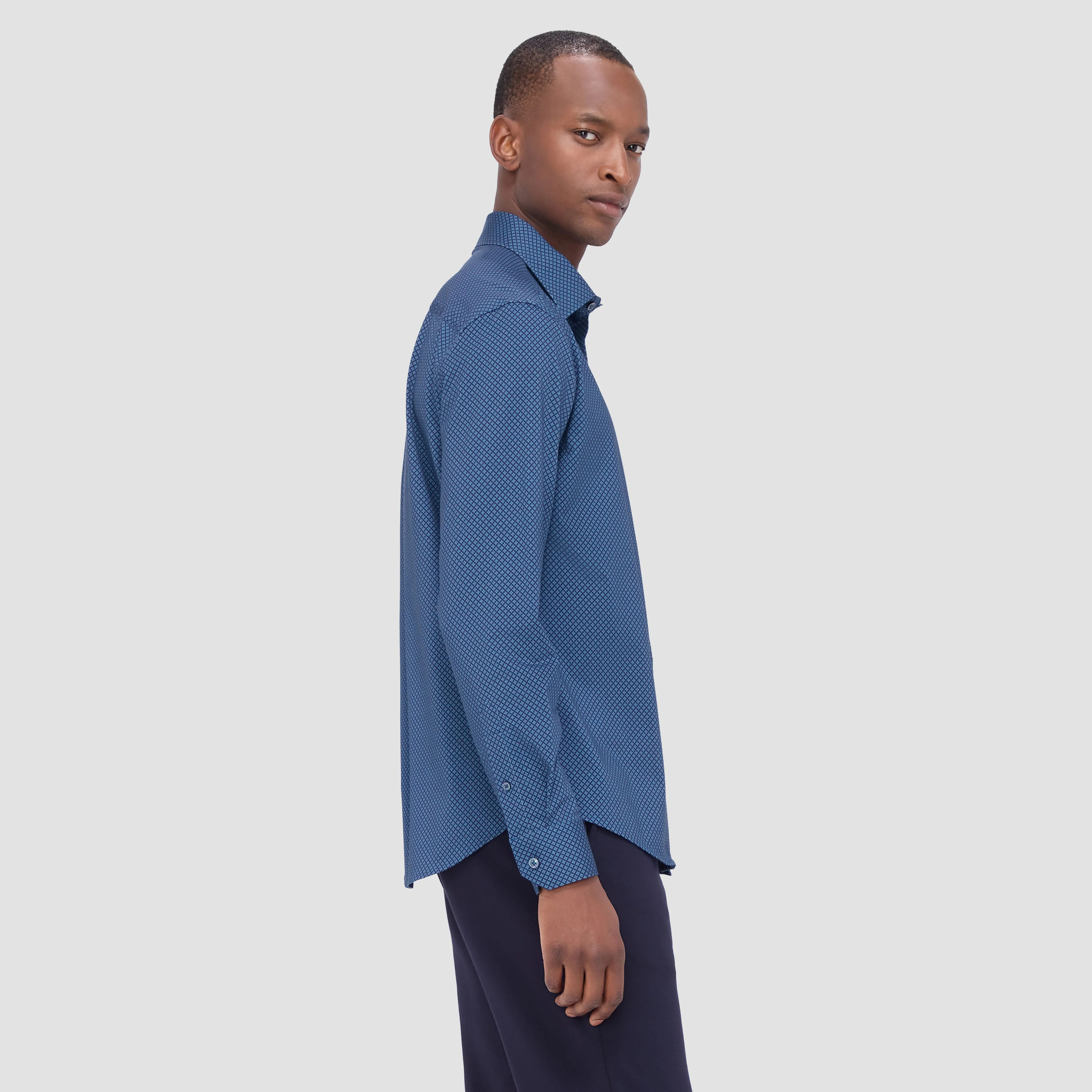 James Checkered OoohCotton Shirt sold by Bugatchi product image thumbnail 3