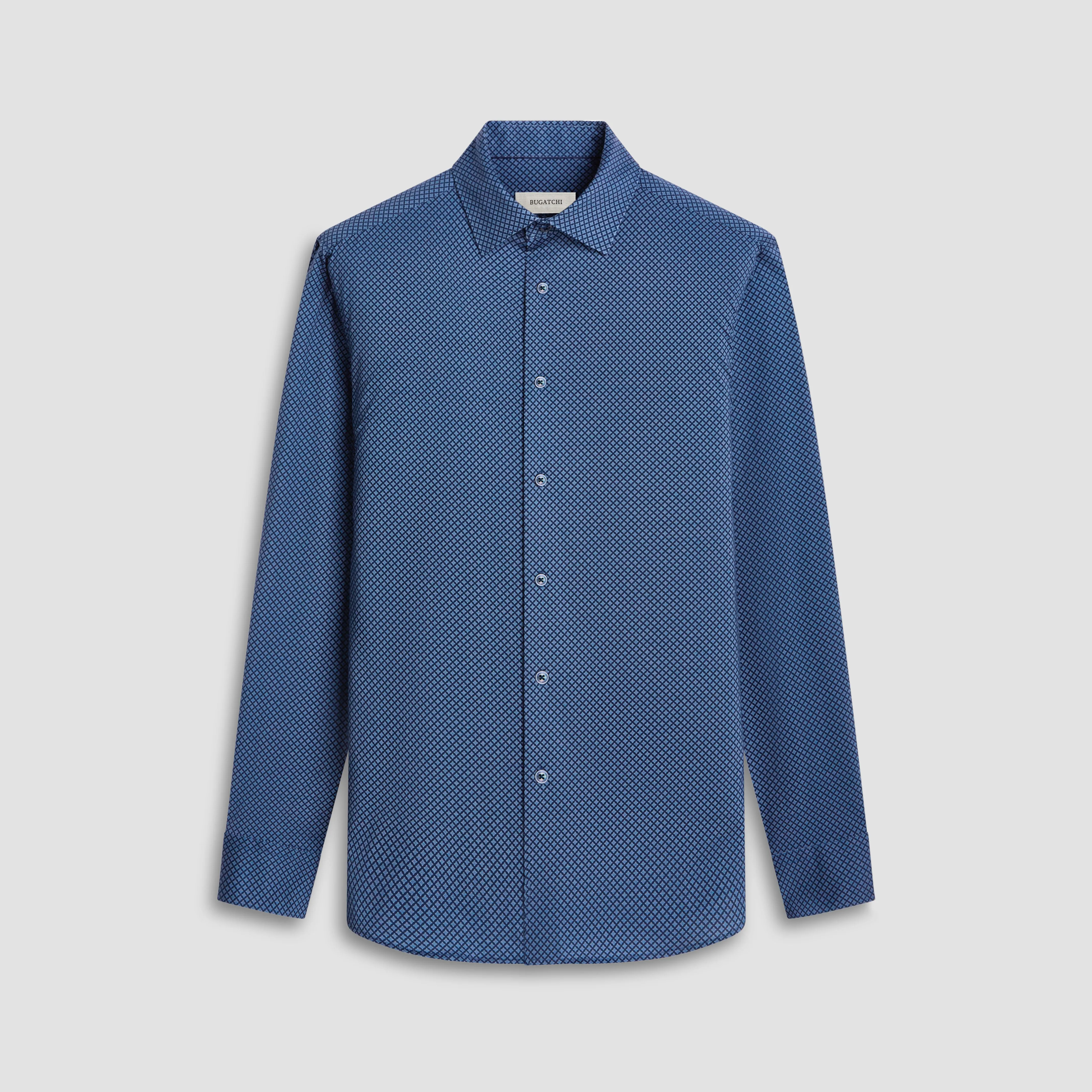 James Checkered OoohCotton Shirt sold by Bugatchi