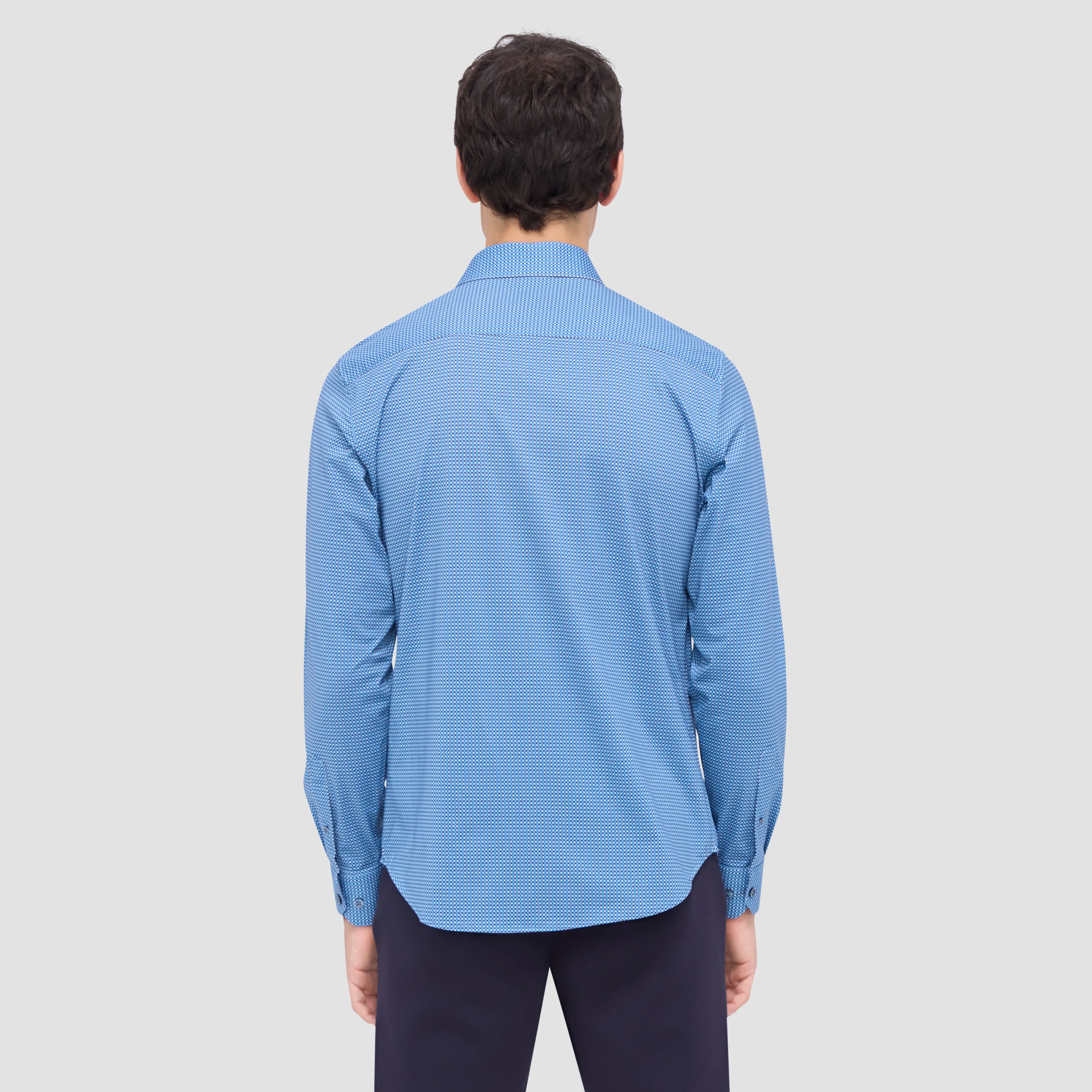 James Mini Check OoohCotton Shirt sold by Bugatchi product image thumbnail 4