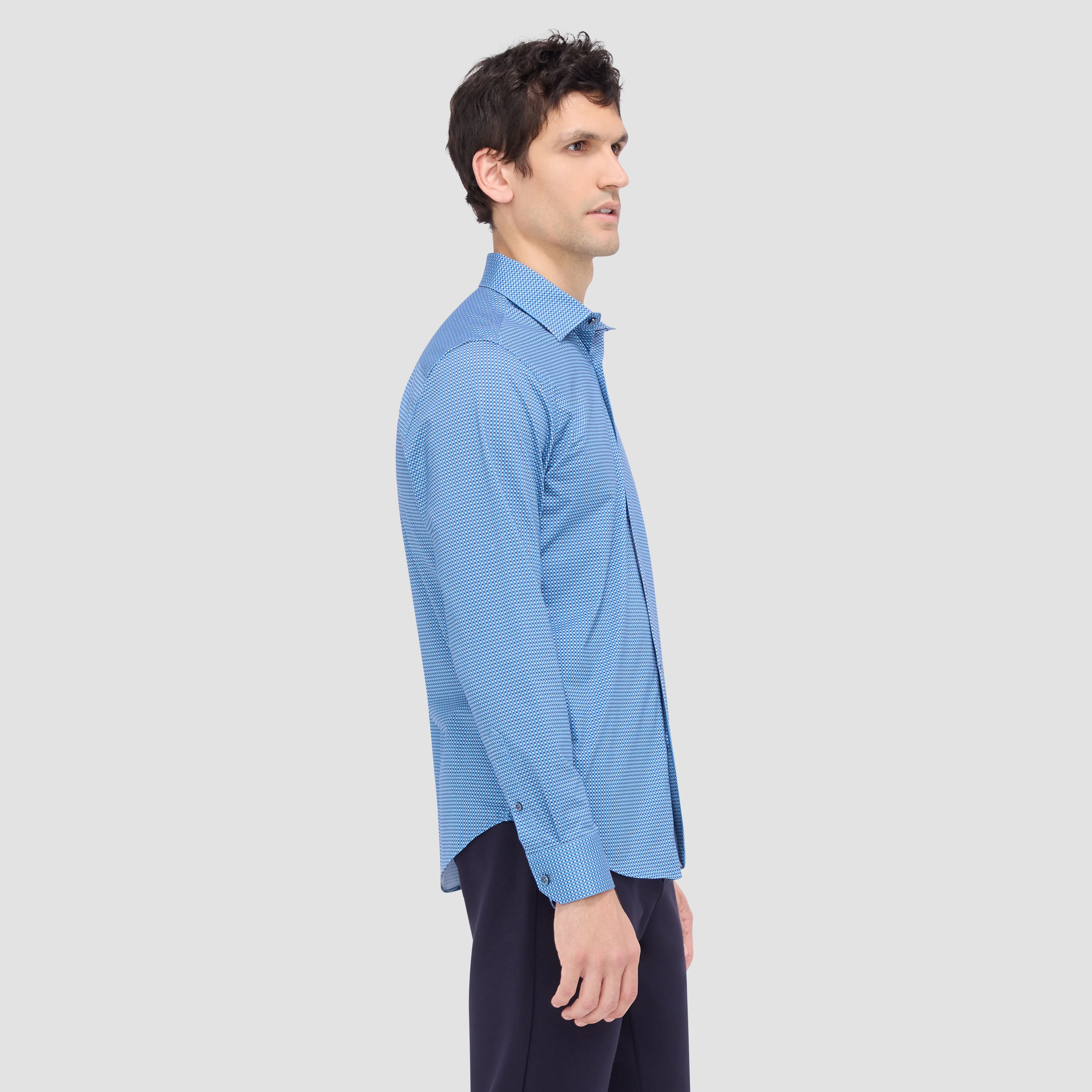 James Mini Check OoohCotton Shirt sold by Bugatchi product image thumbnail 3