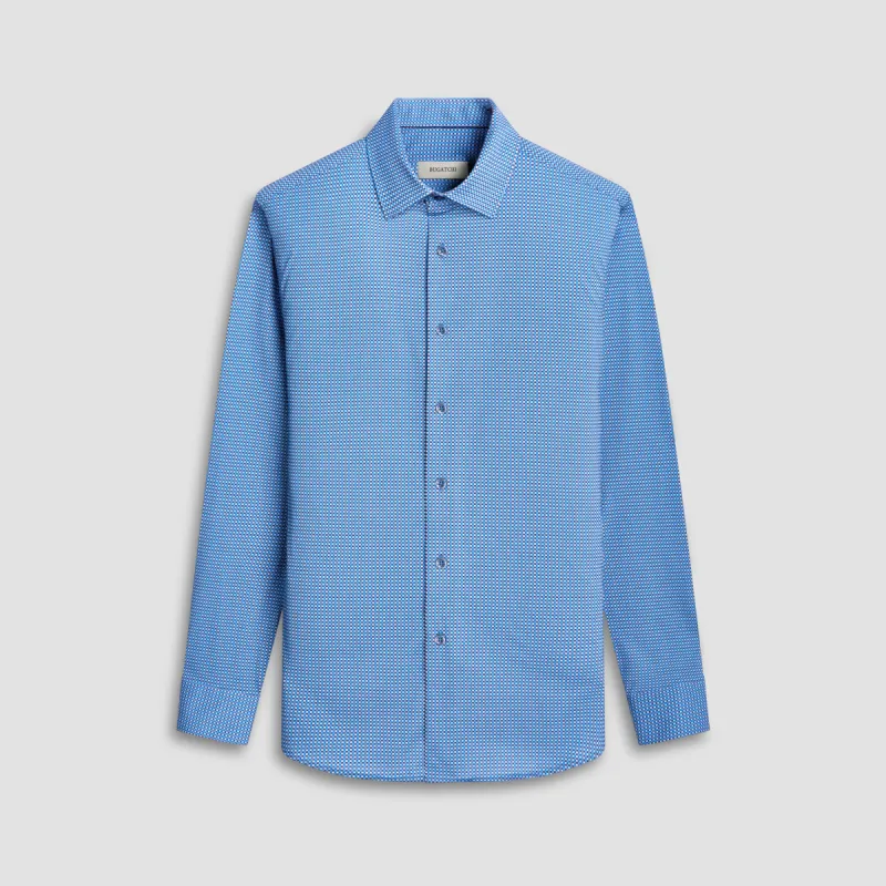 James Mini Check OoohCotton Shirt sold by Bugatchi