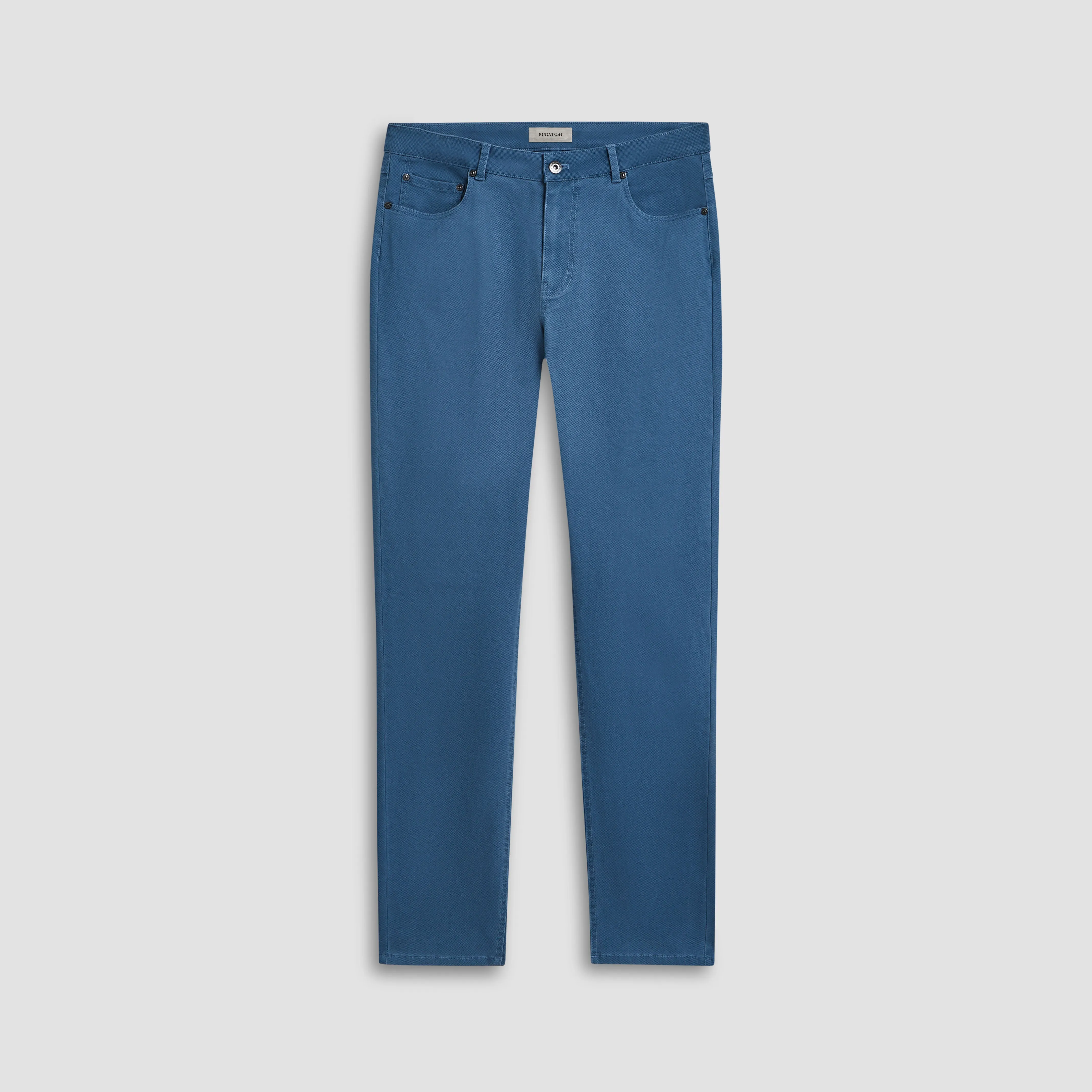 Preston Micro Basketweave Printed Five-Pocket Pants sold by Bugatchi