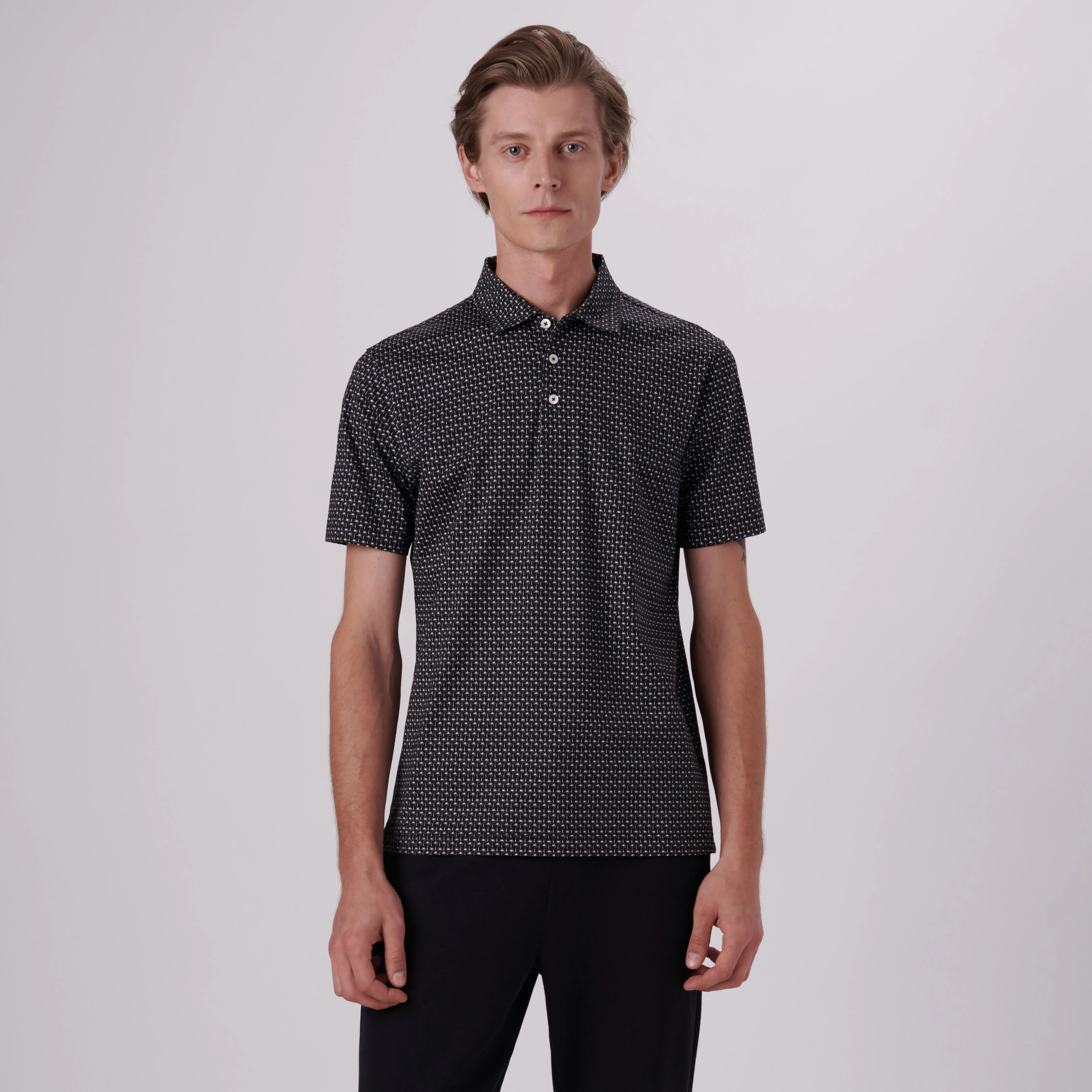 Victor Palm Trees Print OoohCotton Polo sold by Bugatchi product image thumbnail 2