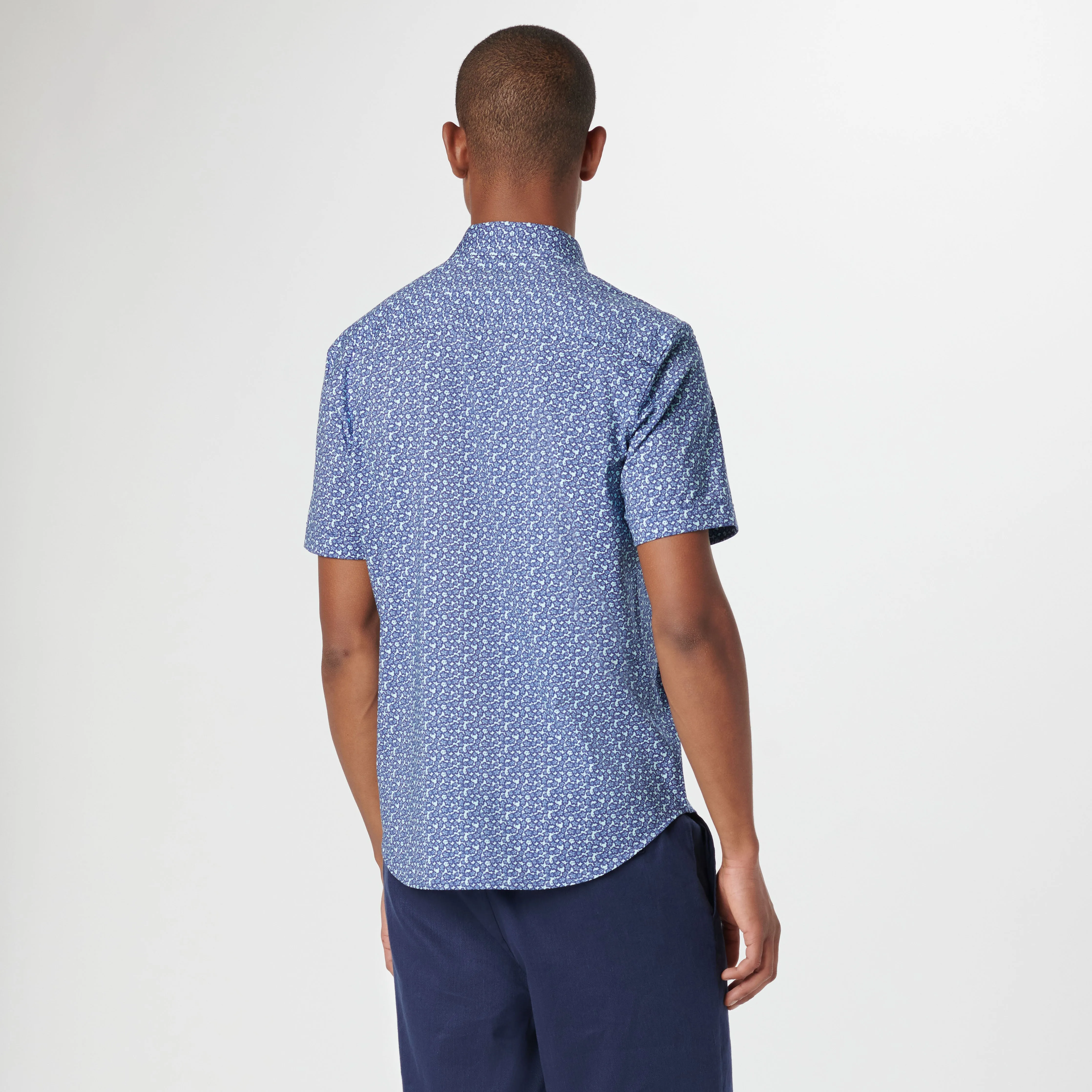 Miles Floral OoohCotton Short Sleeve Shirt sold by Bugatchi product image thumbnail 4