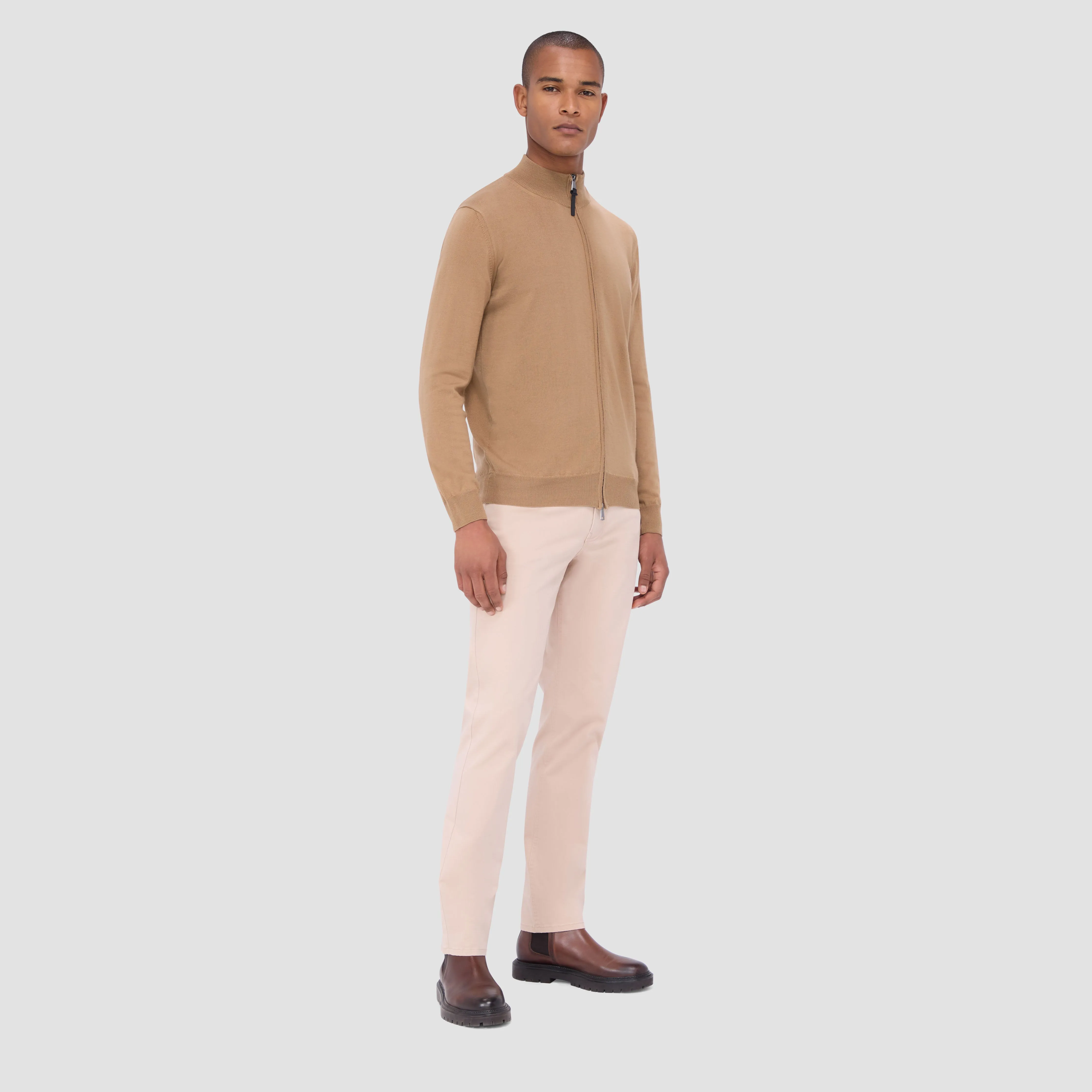 Super Merino Mock Neck Full Zip Sweater sold by Bugatchi product image thumbnail 5