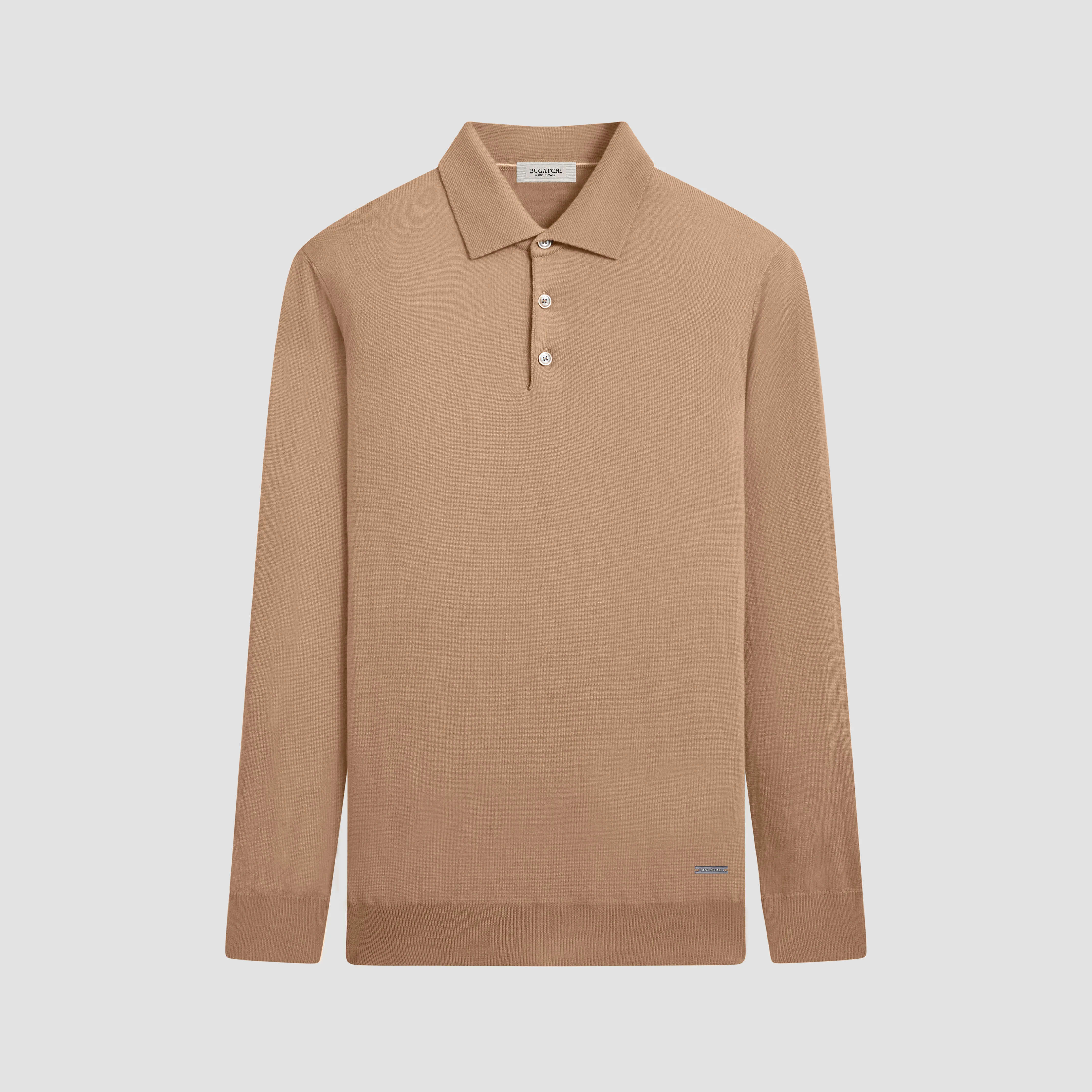 Super Merino Solid Polo Sweater sold by Bugatchi