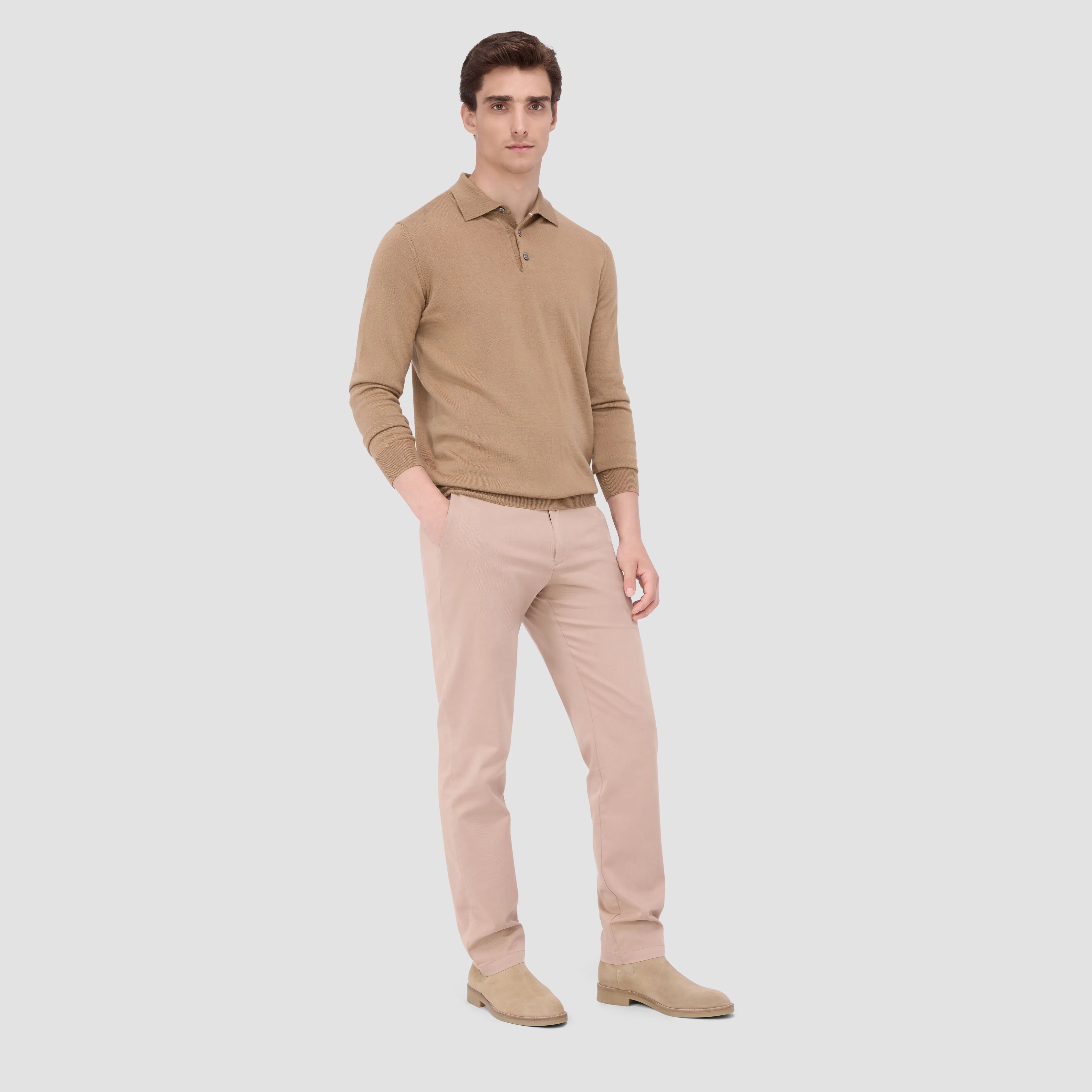 Super Merino Solid Polo Sweater sold by Bugatchi product image thumbnail 5