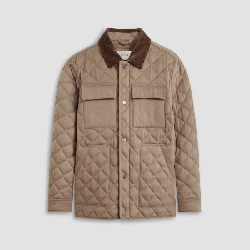 Wool and Cashmere Quilted Field Jacket sold by Bugatchi