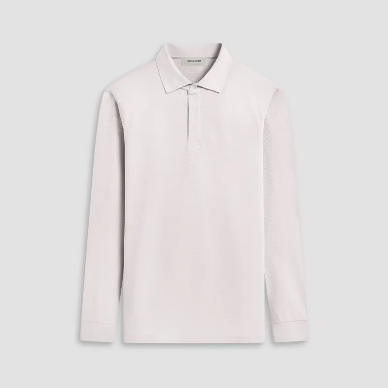 Honeycomb Long Sleeve Polo sold by Bugatchi