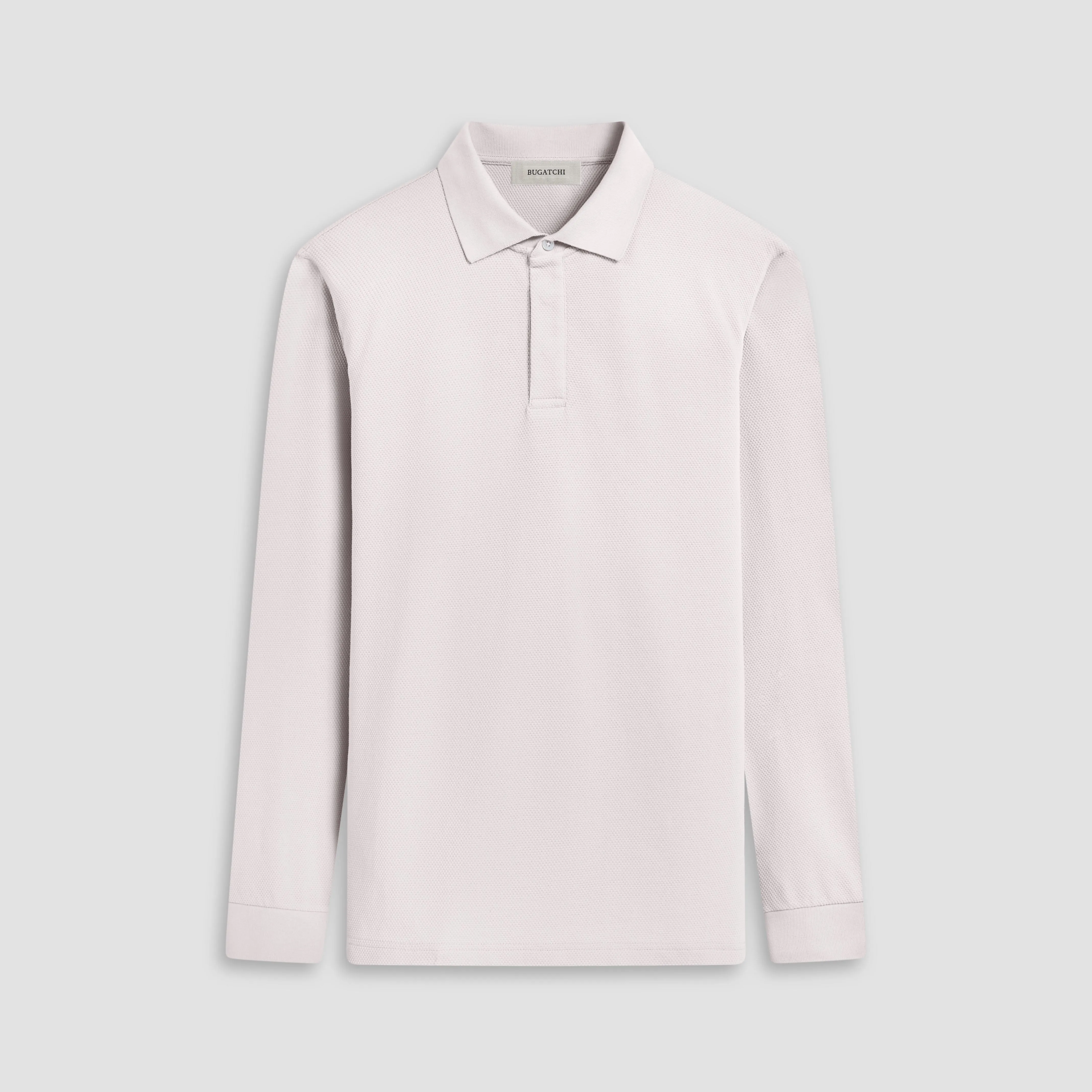 Honeycomb Long Sleeve Polo sold by Bugatchi