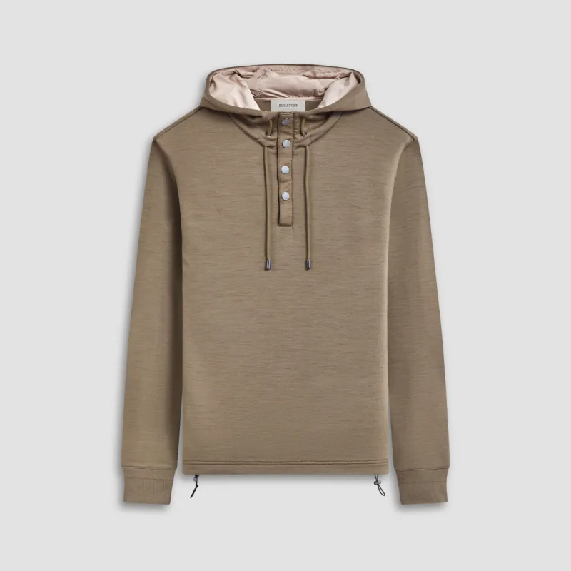 Solid Quarter-Zip Pullover Hoodie sold by Bugatchi