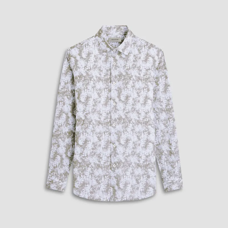 James Leaf Print OoohCotton Shirt sold by Bugatchi