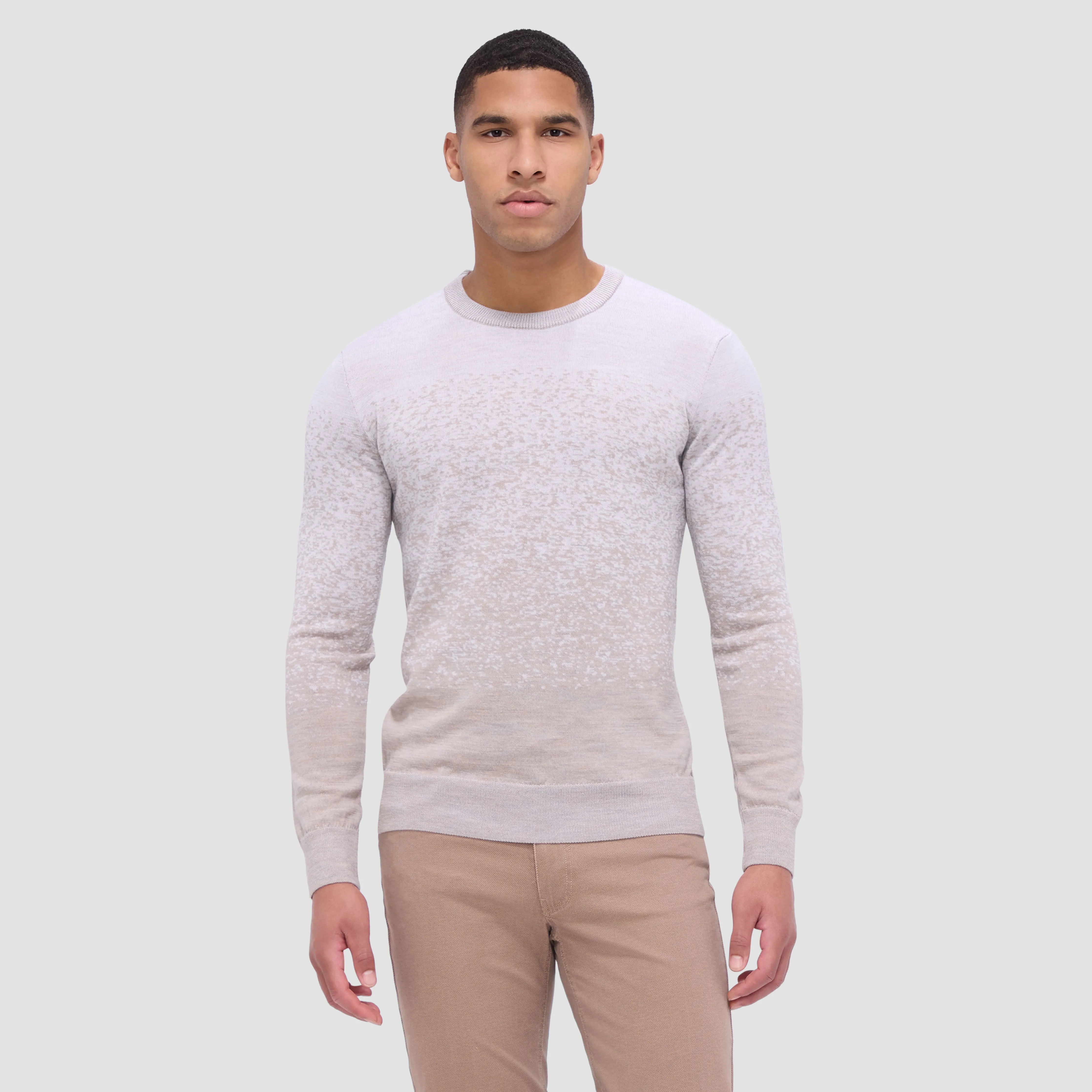 Bicolor Crew Neck Sweater sold by Bugatchi product image thumbnail 2