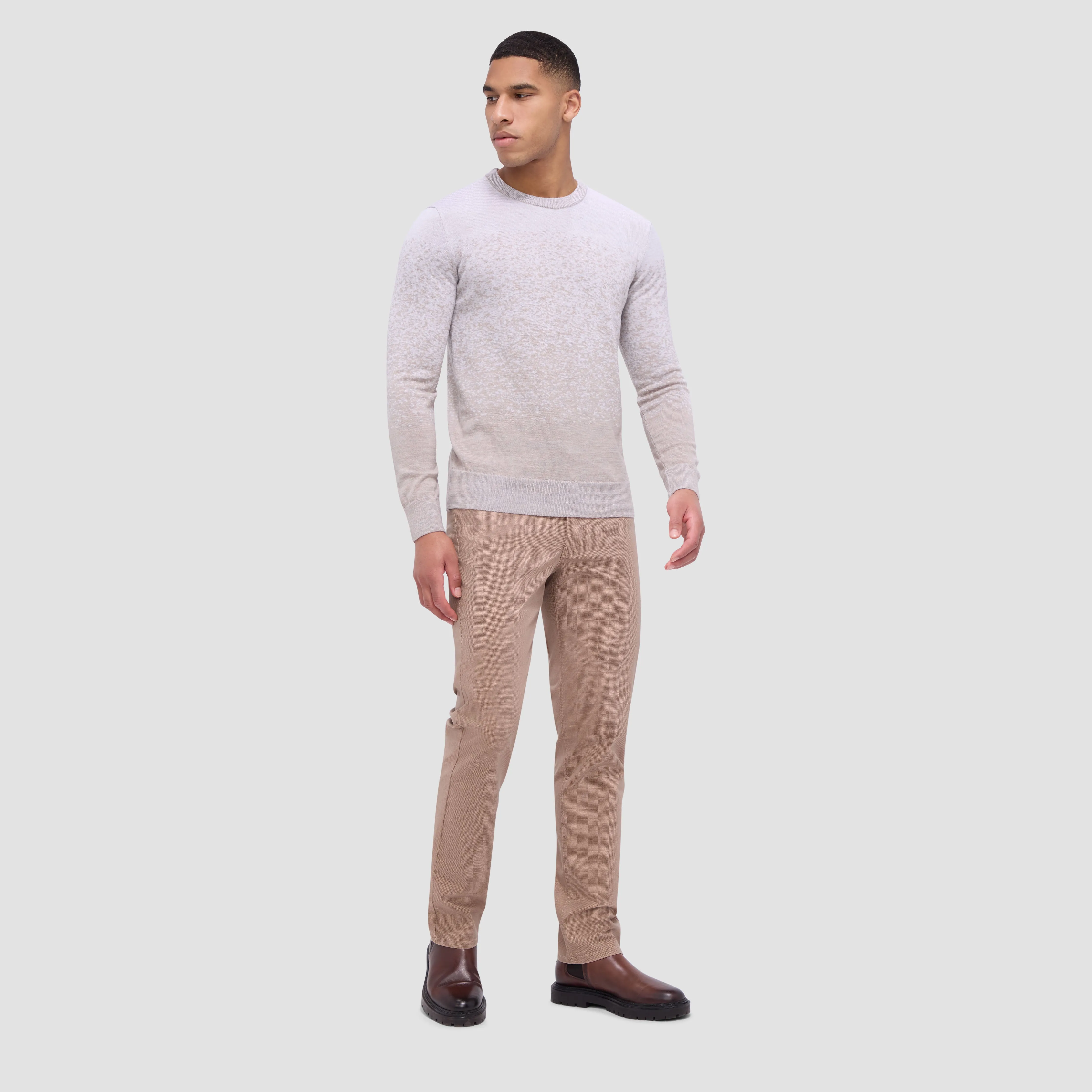 Bicolor Crew Neck Sweater sold by Bugatchi product image thumbnail 5