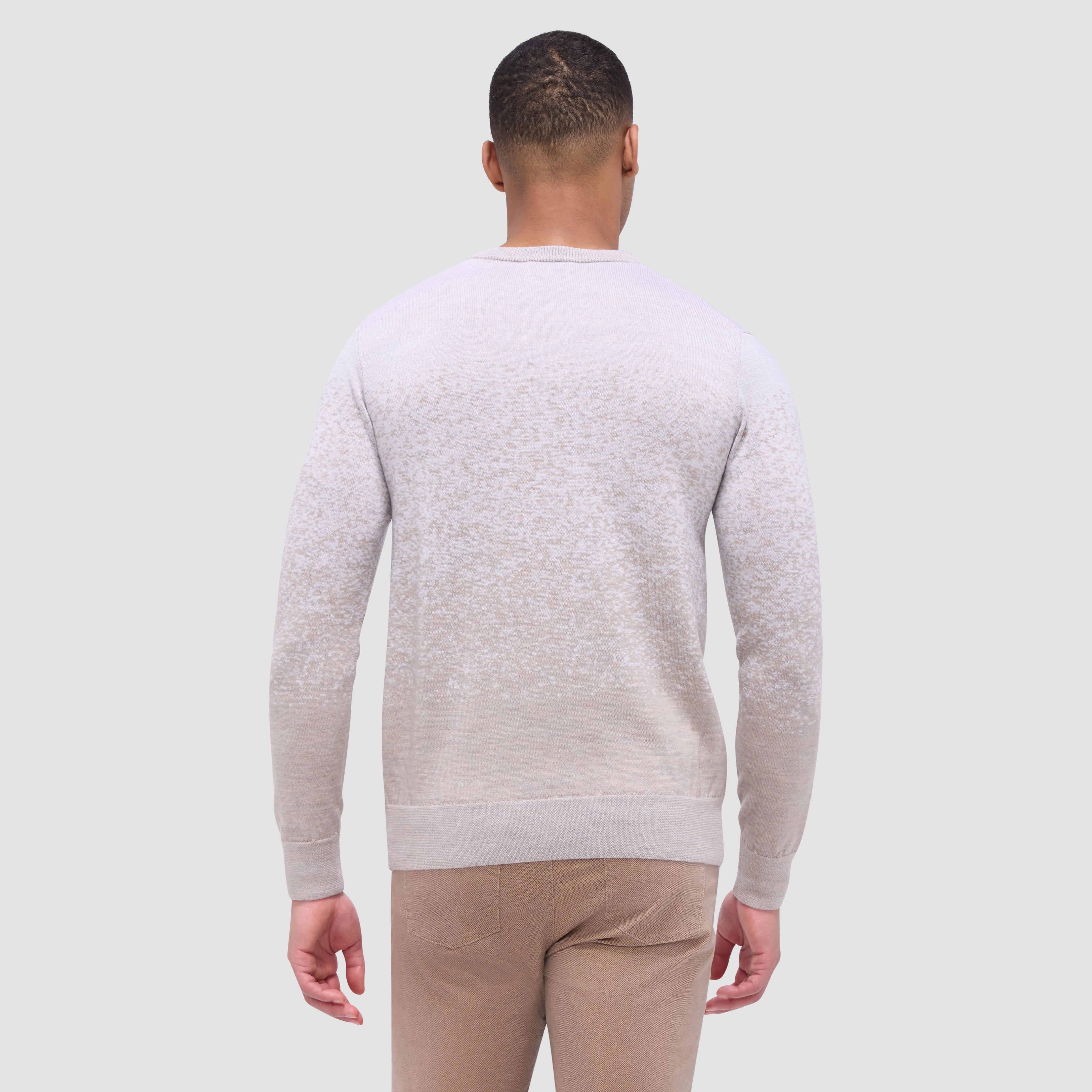 Bicolor Crew Neck Sweater sold by Bugatchi product image thumbnail 4
