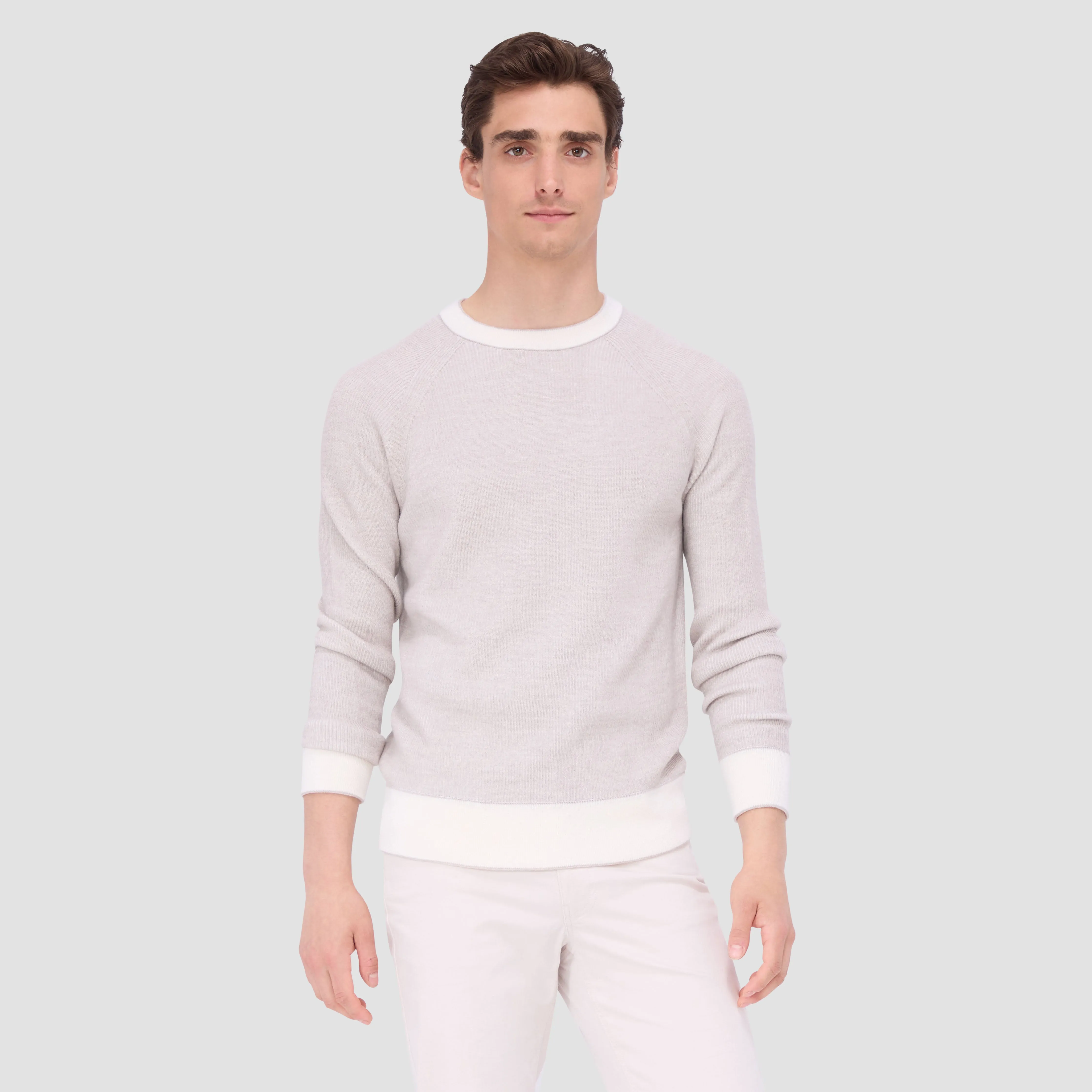 Fisherman Rib Jacquard Crew Neck Sweater sold by Bugatchi product image thumbnail 2