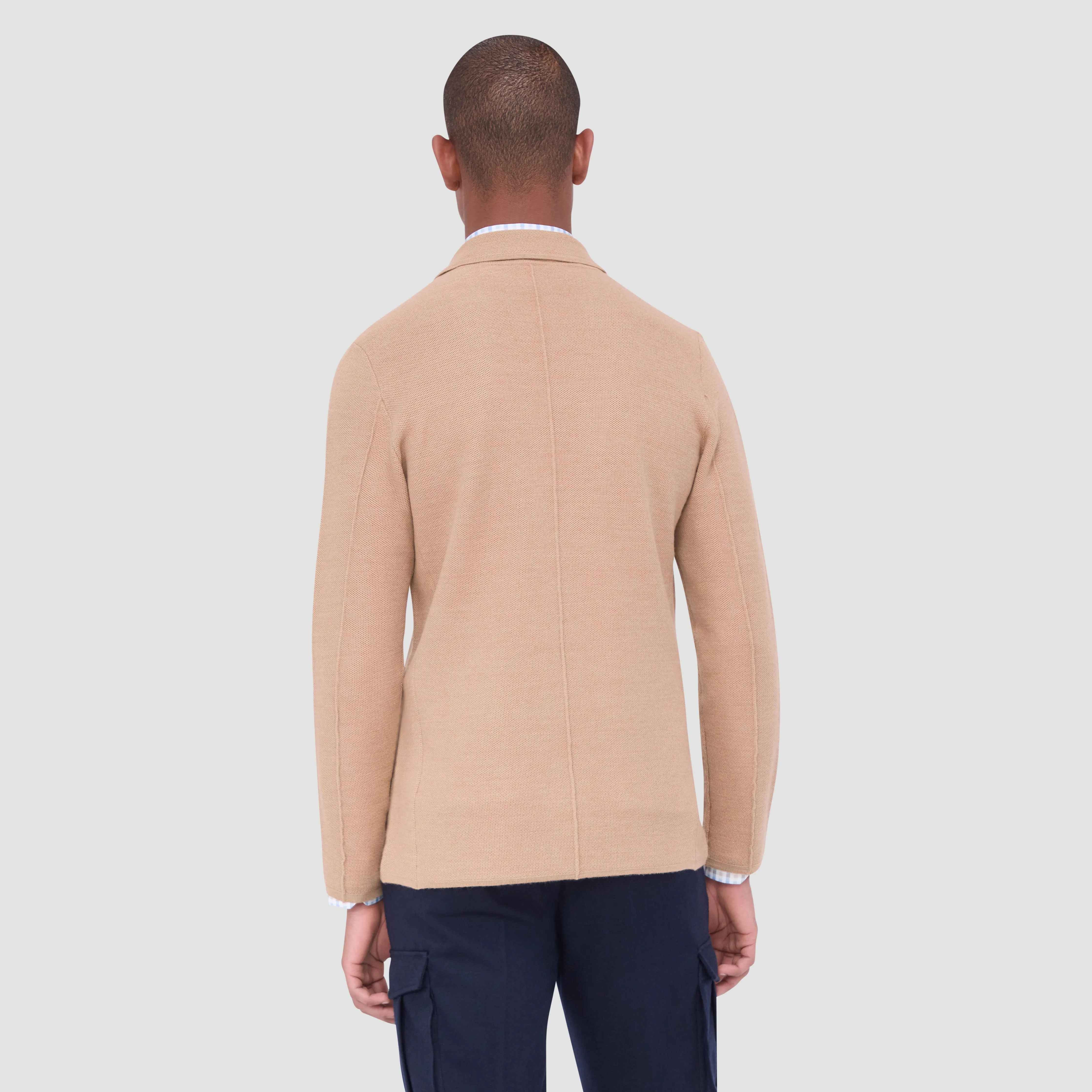 Honeycomb Stitch Two Button Knitted Blazer sold by Bugatchi product image thumbnail 4